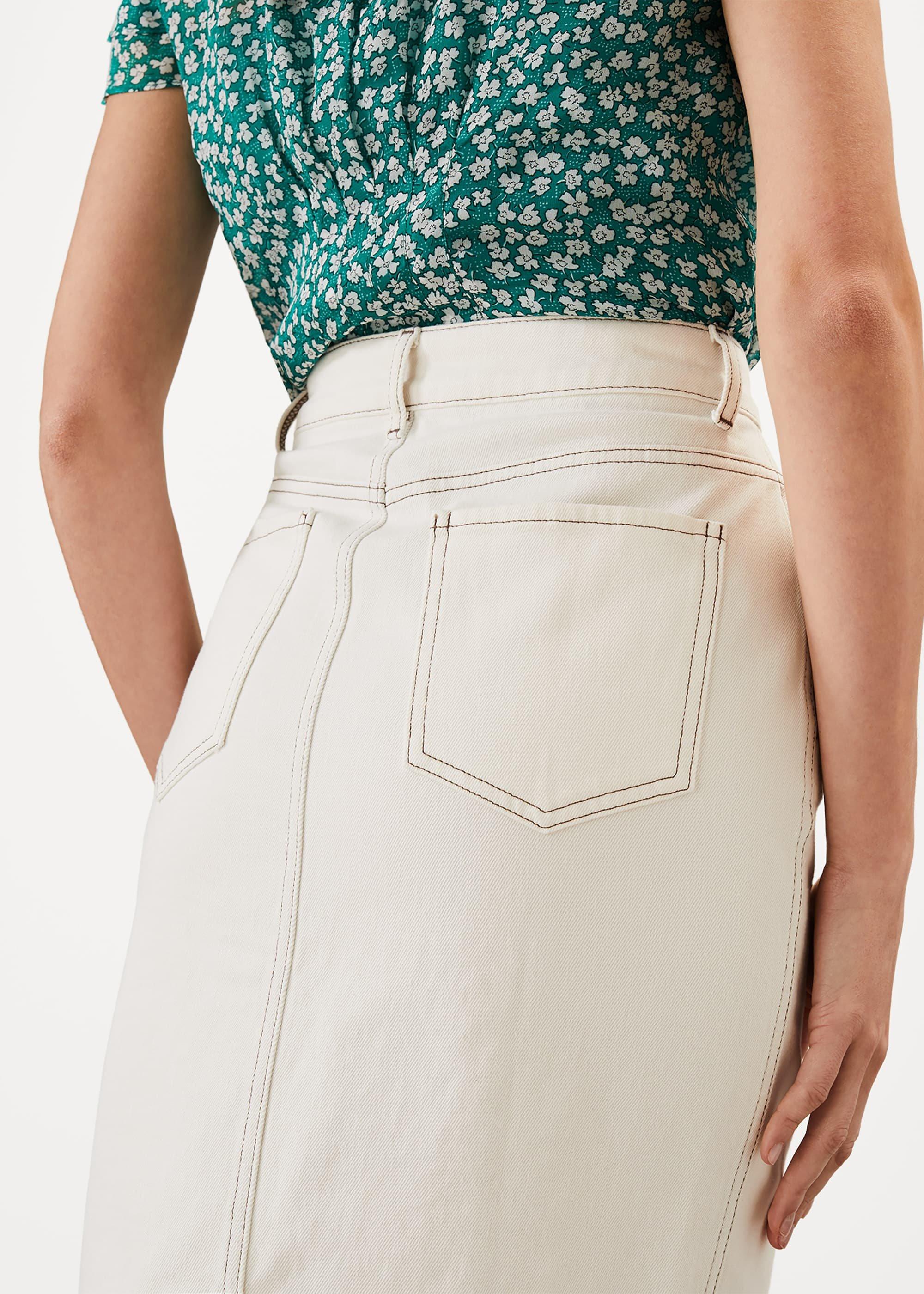 Ellama Stretch Denim Skirt
