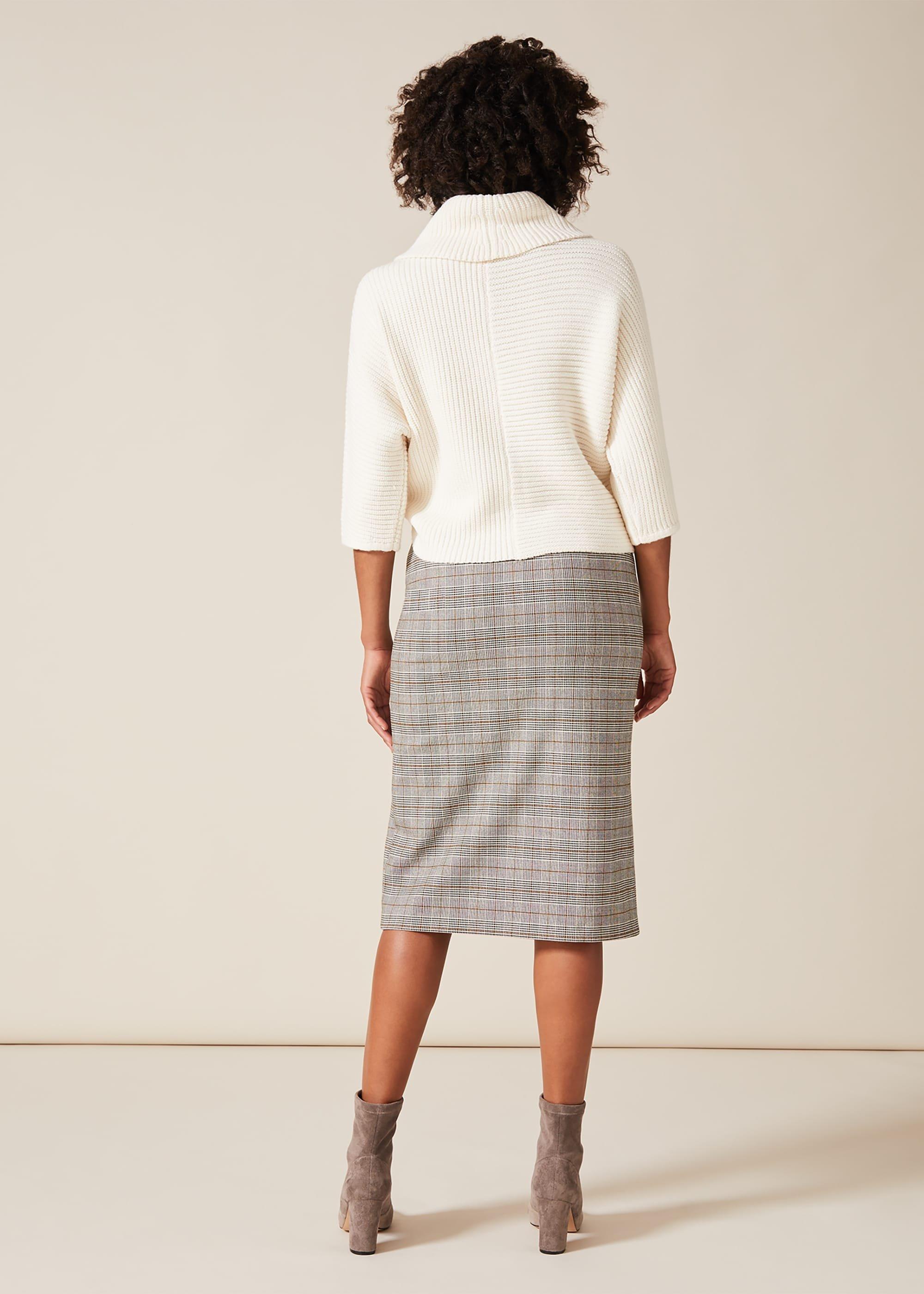 Caleb Check Pencil Skirt