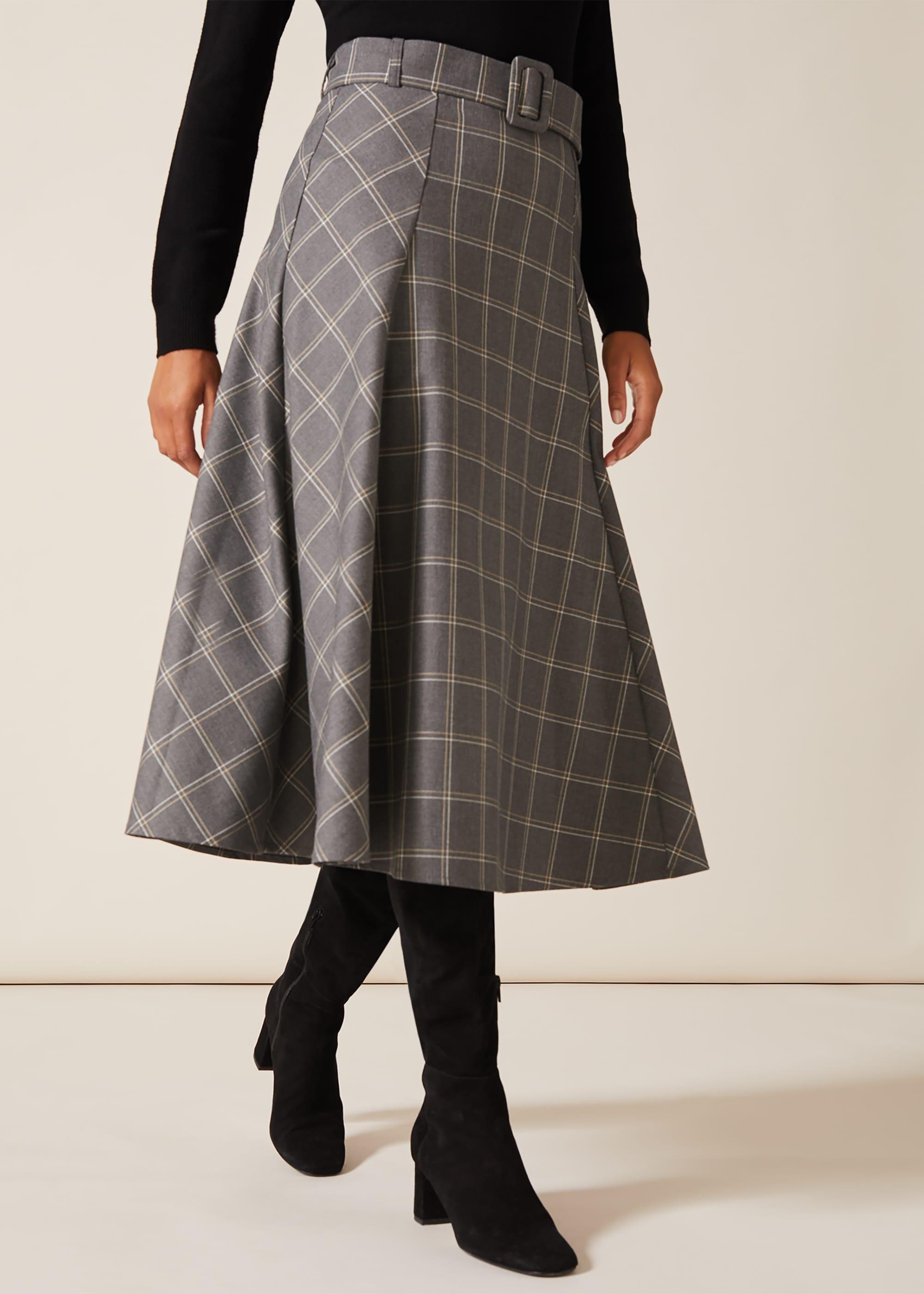 Check A Line Skirt
