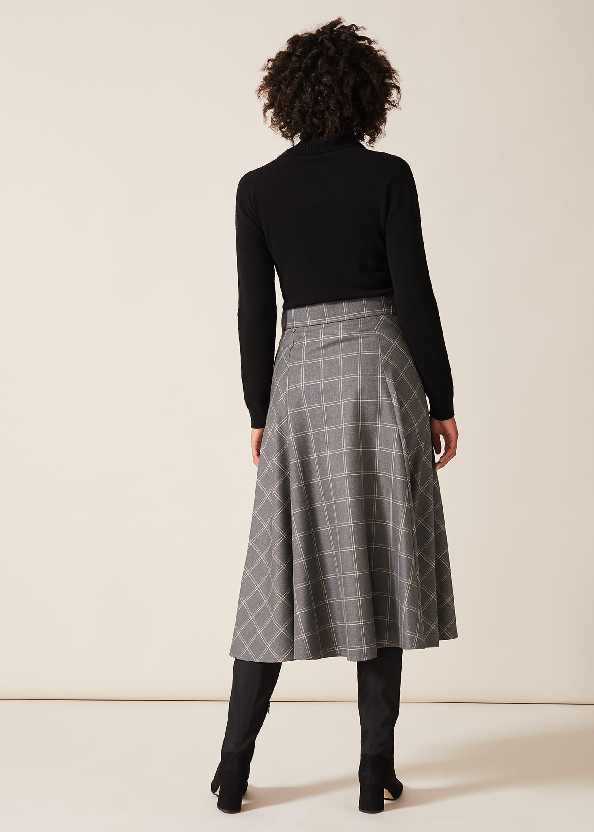 Check A Line Skirt