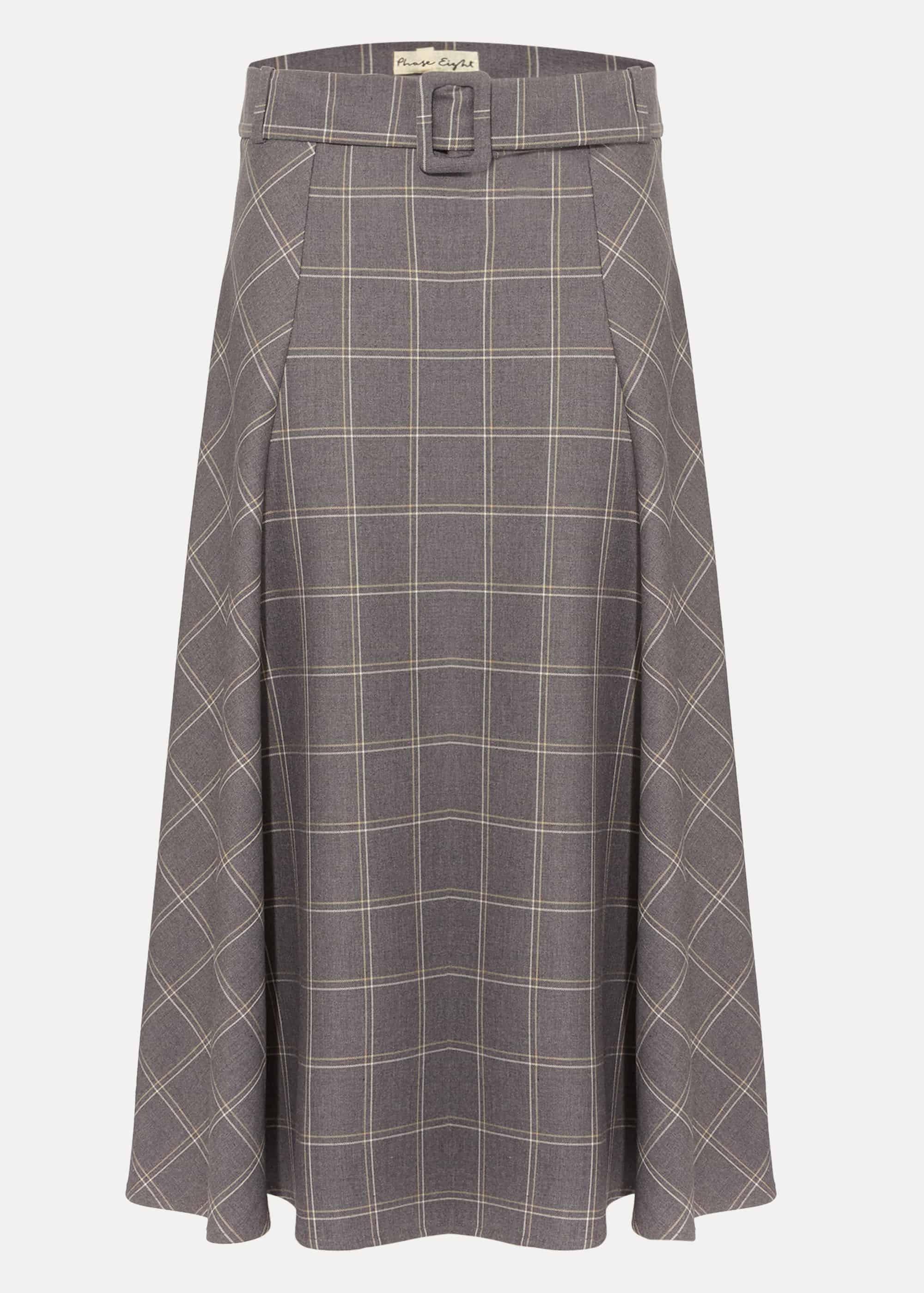 Check A Line Skirt