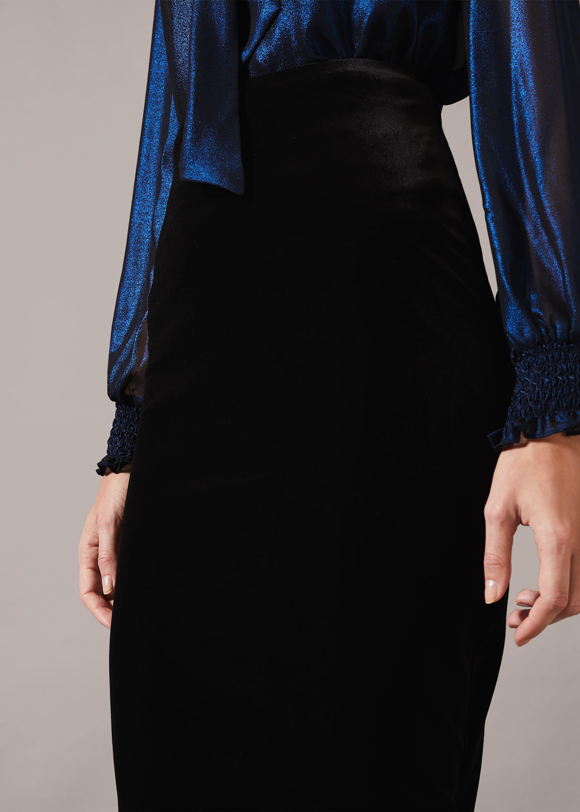 Velvet Midi Skirt
