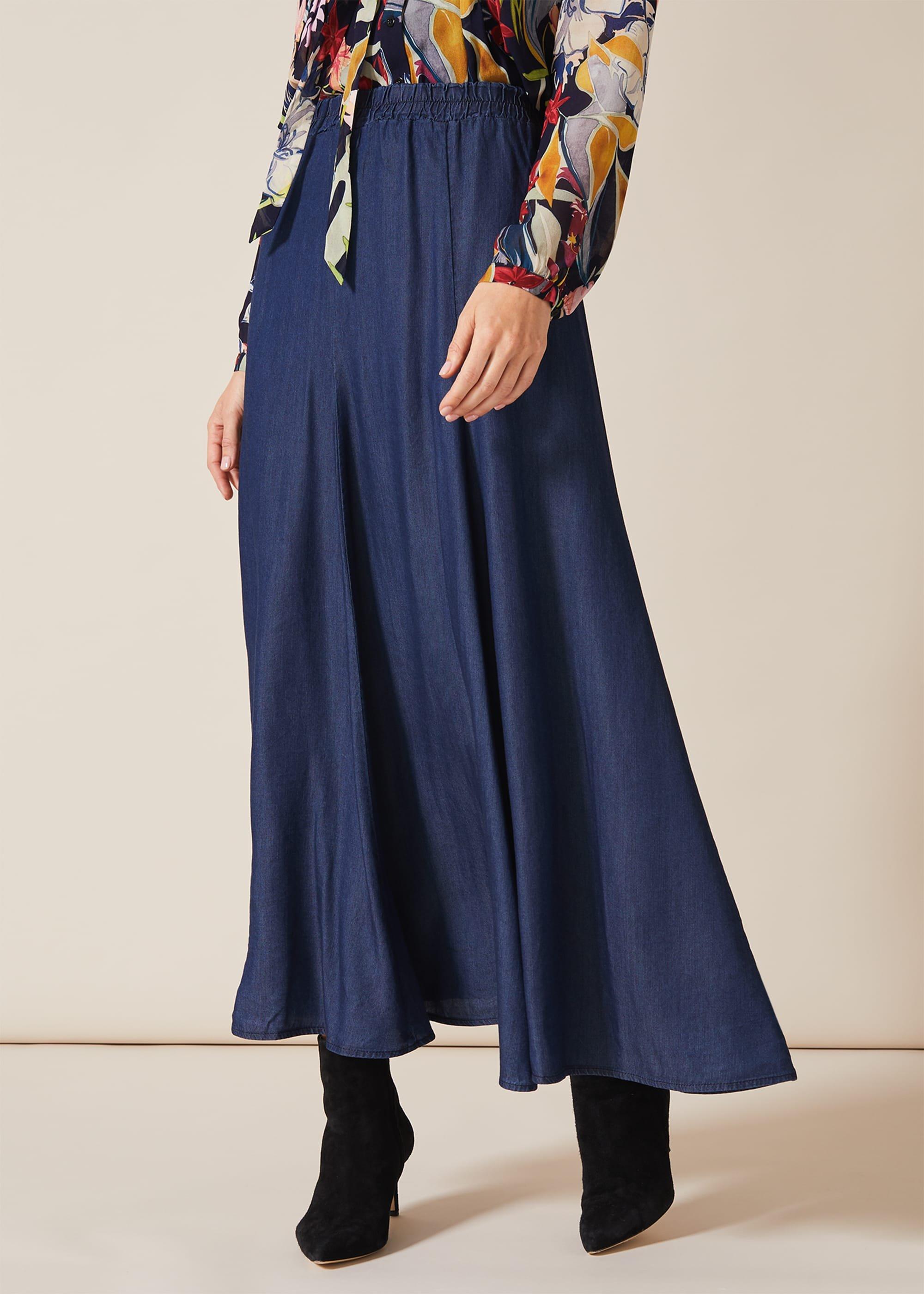 Jane Denim Maxi Skirt