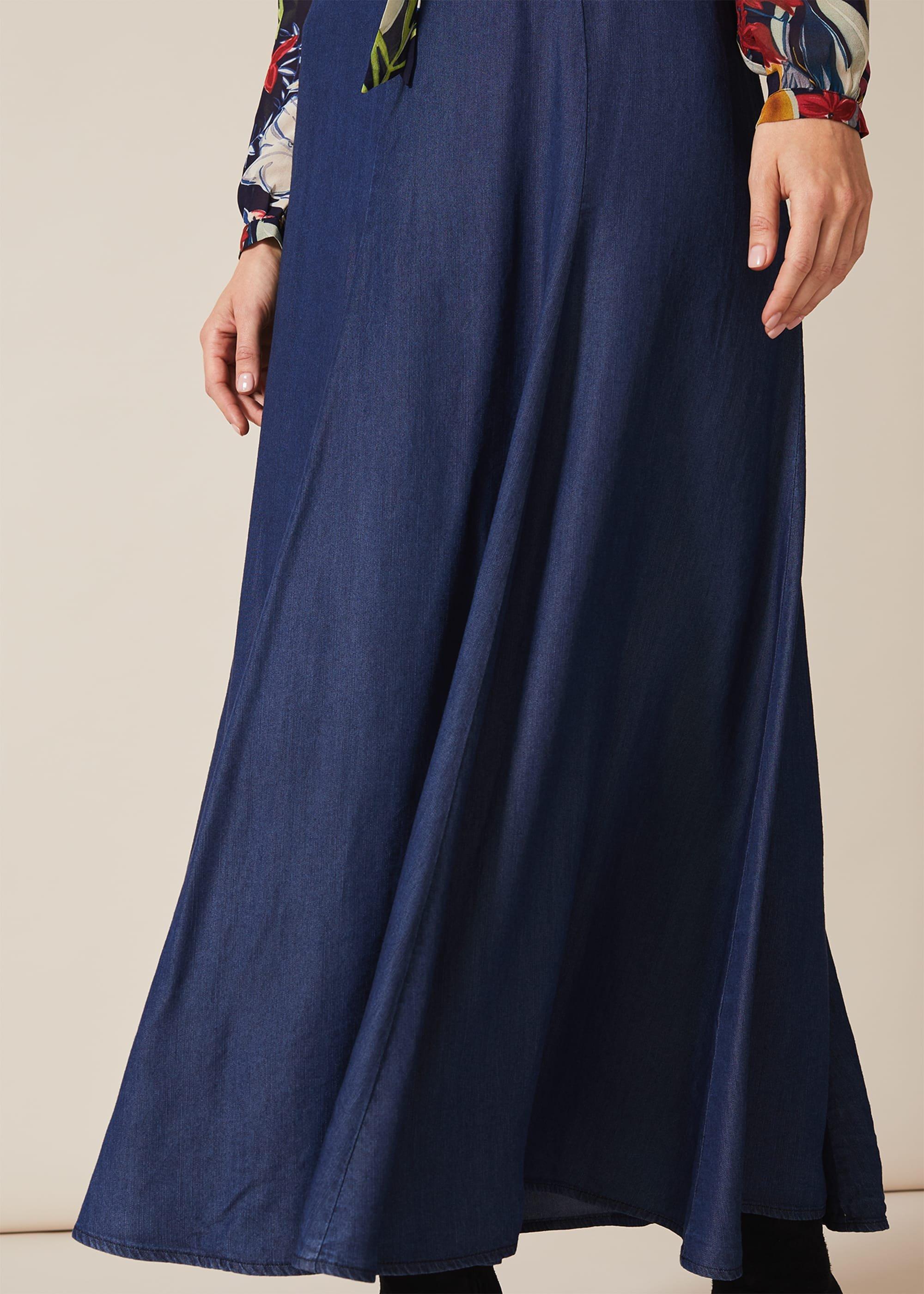 Jane Denim Maxi Skirt