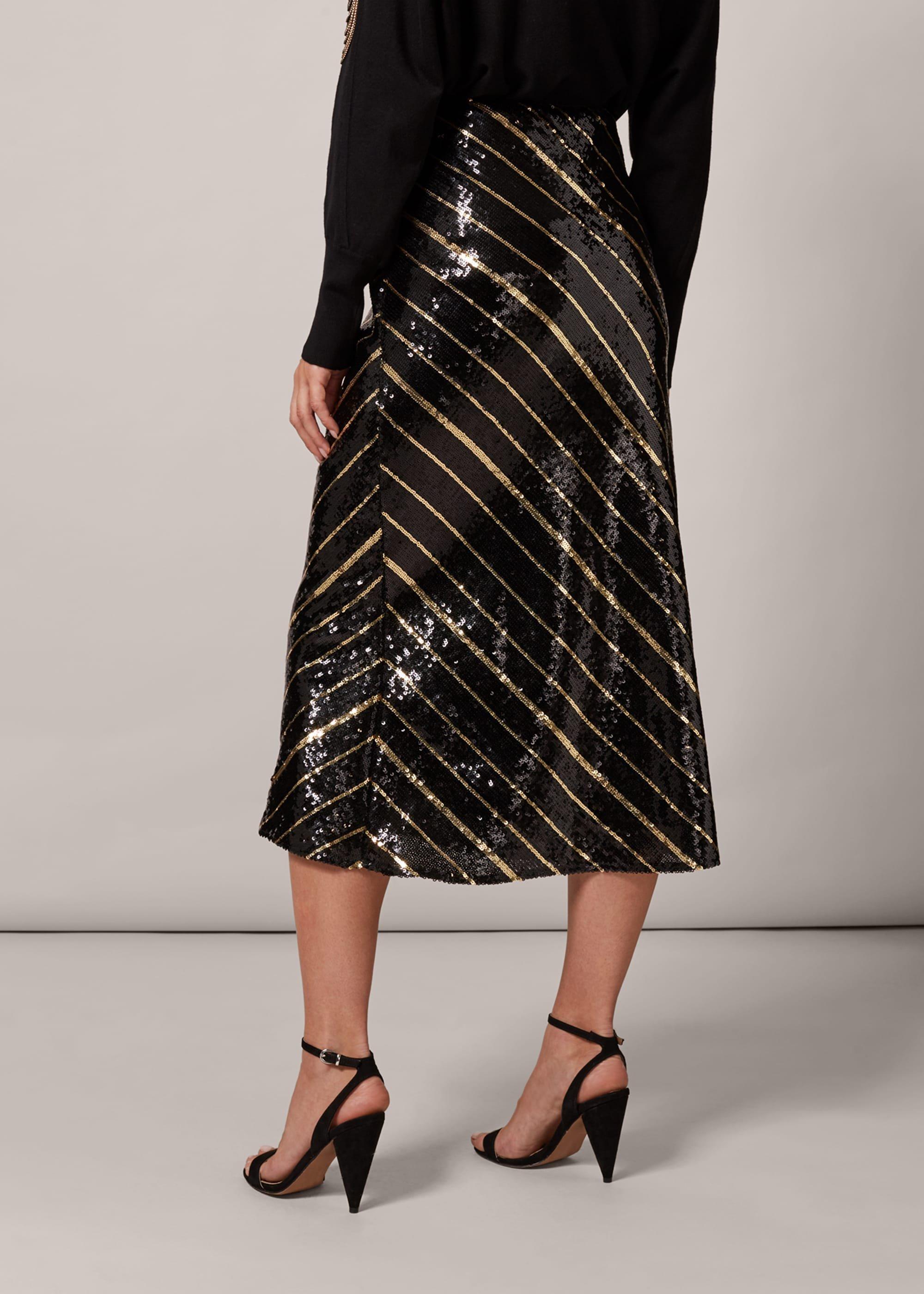 Giana Stripe Sequin Skirt