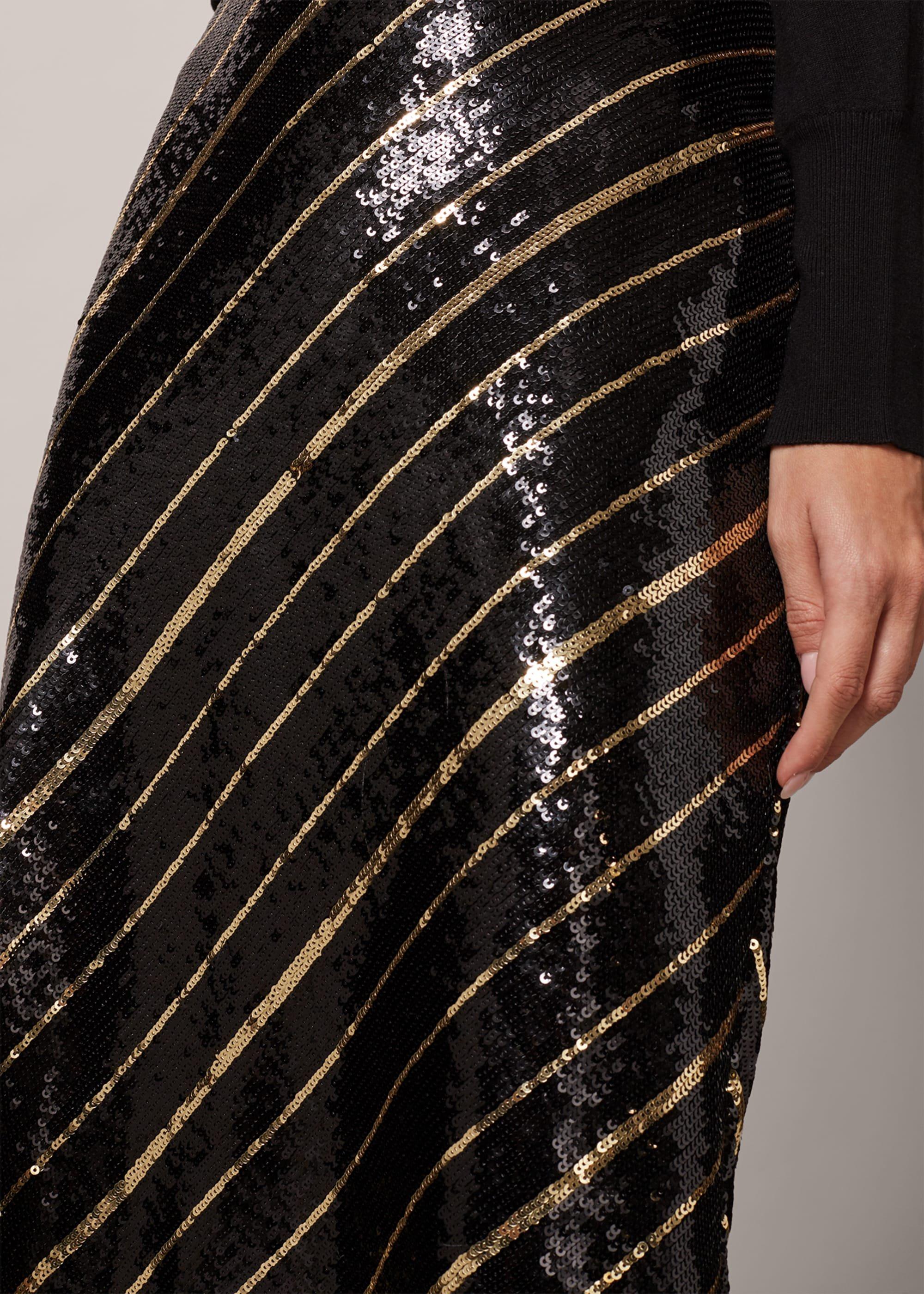 Giana Stripe Sequin Skirt