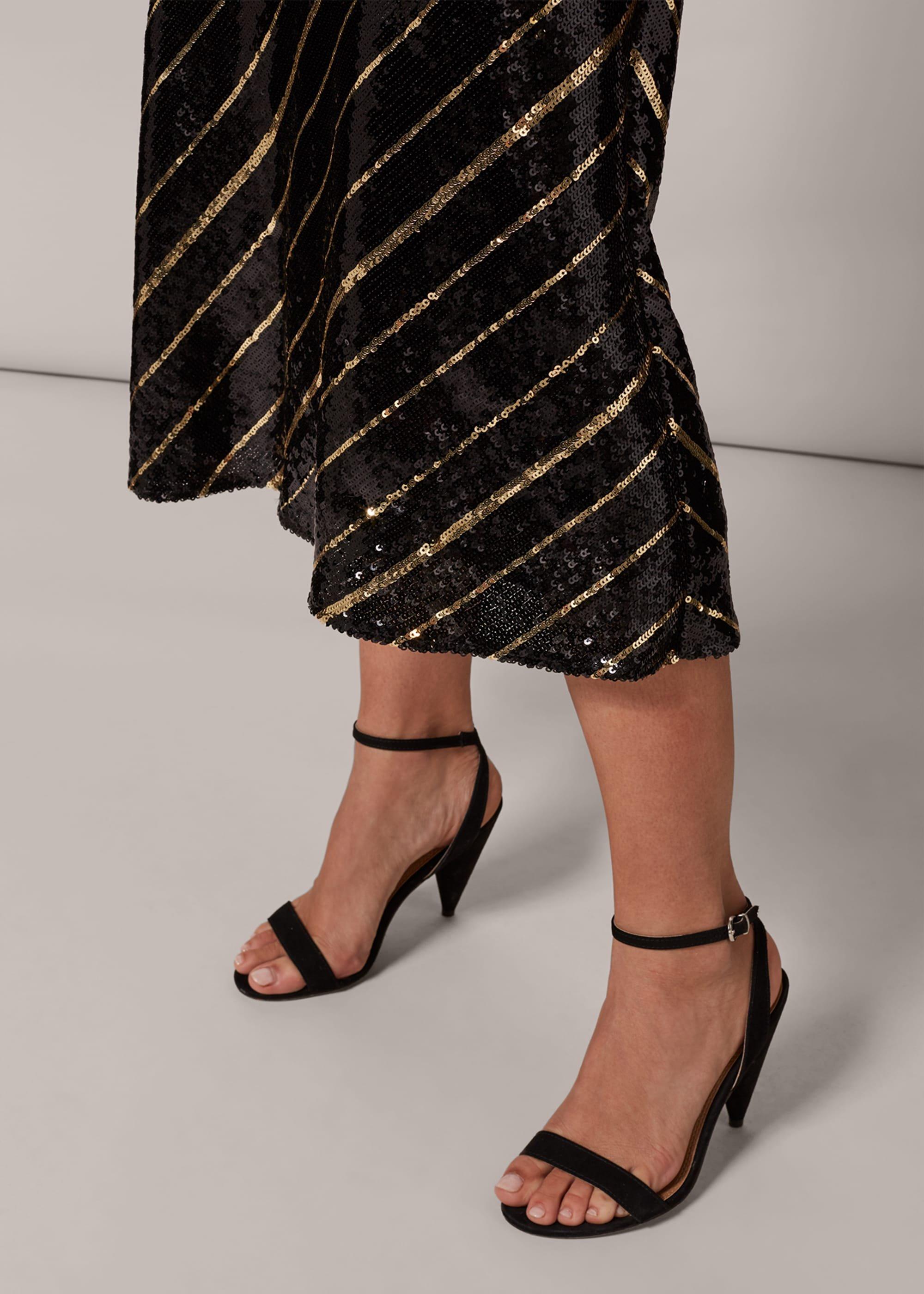 Giana Stripe Sequin Skirt