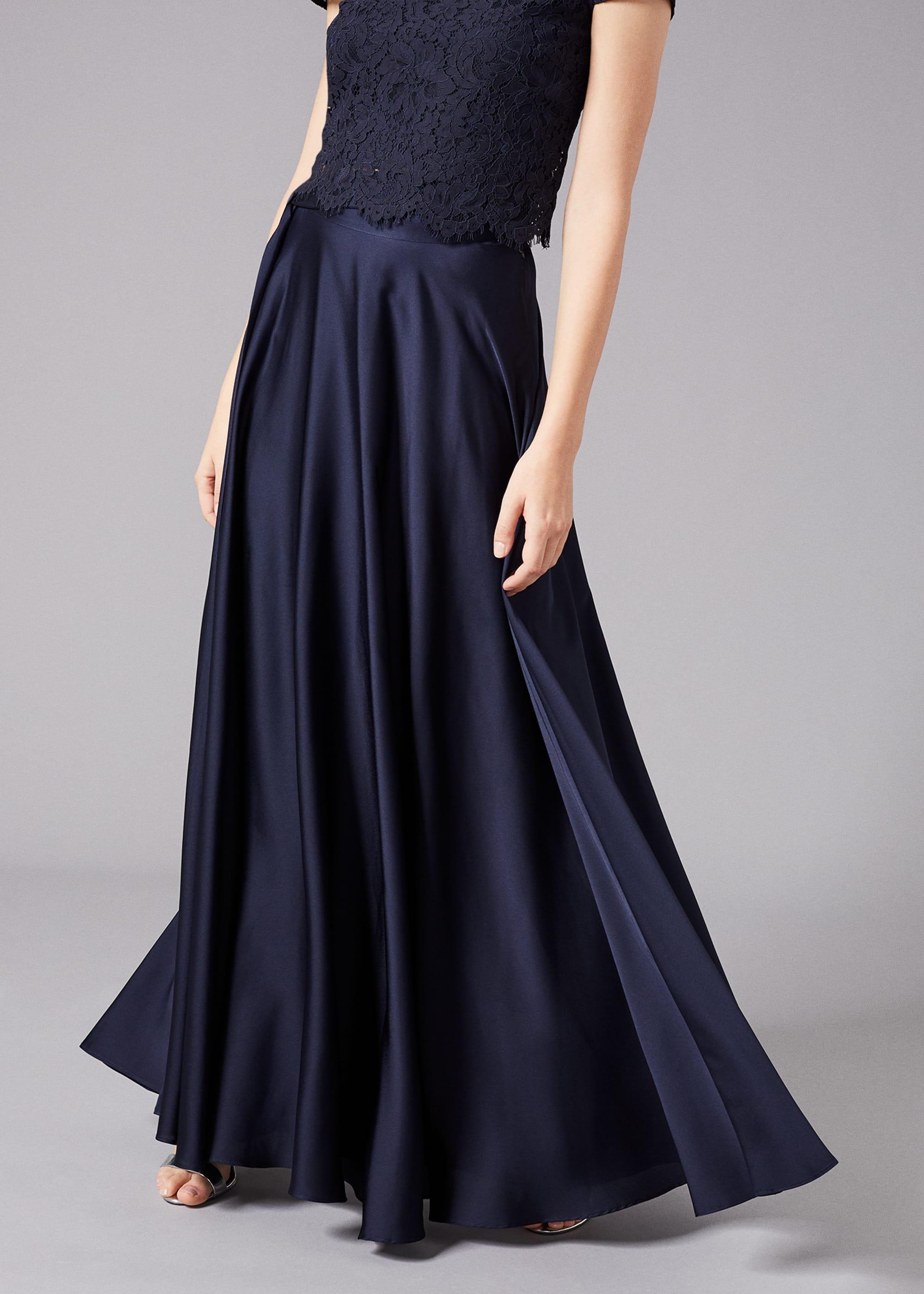 Zoe Satin Maxi Skirt