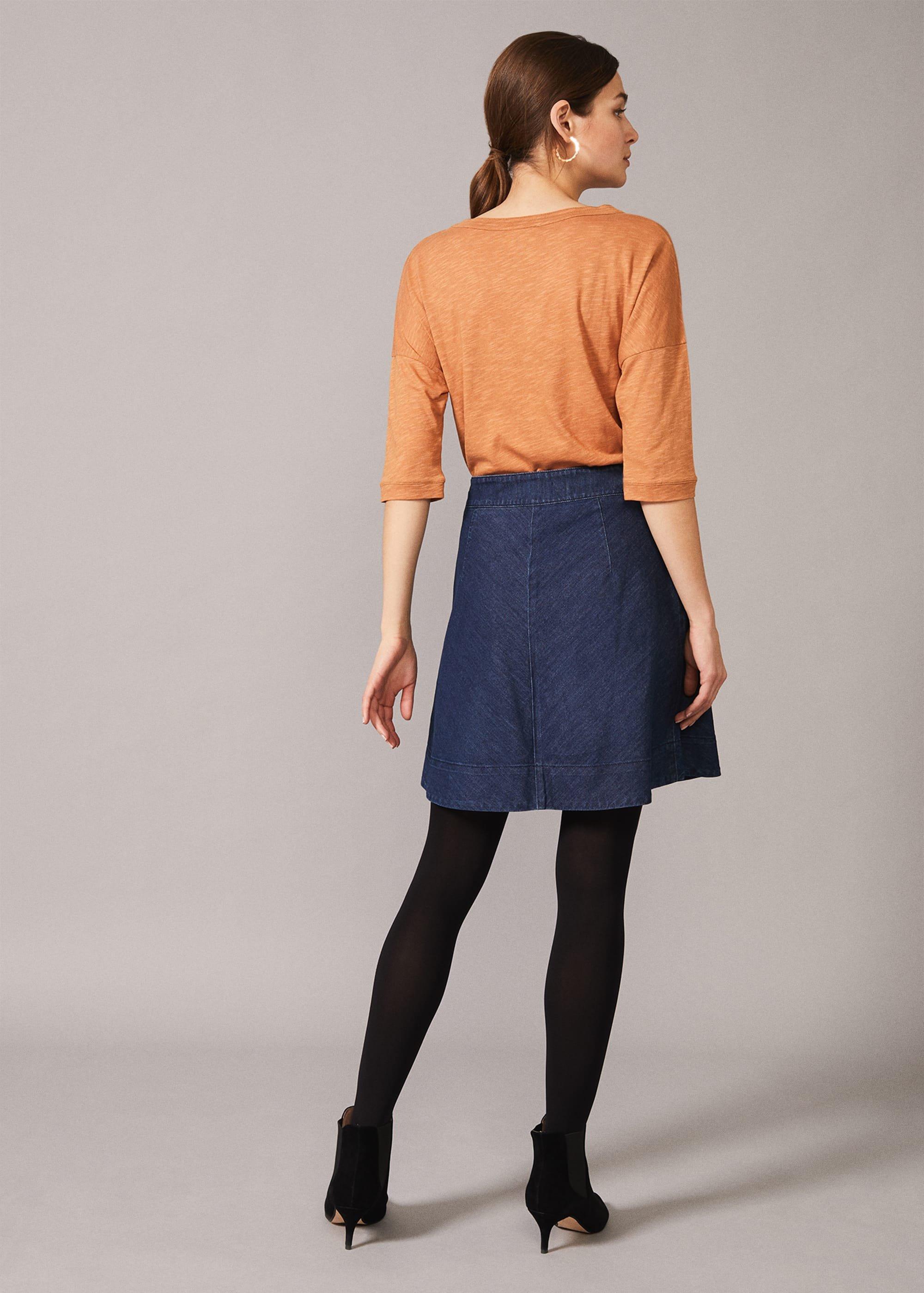 Inkiri A-Line Denim Skirt