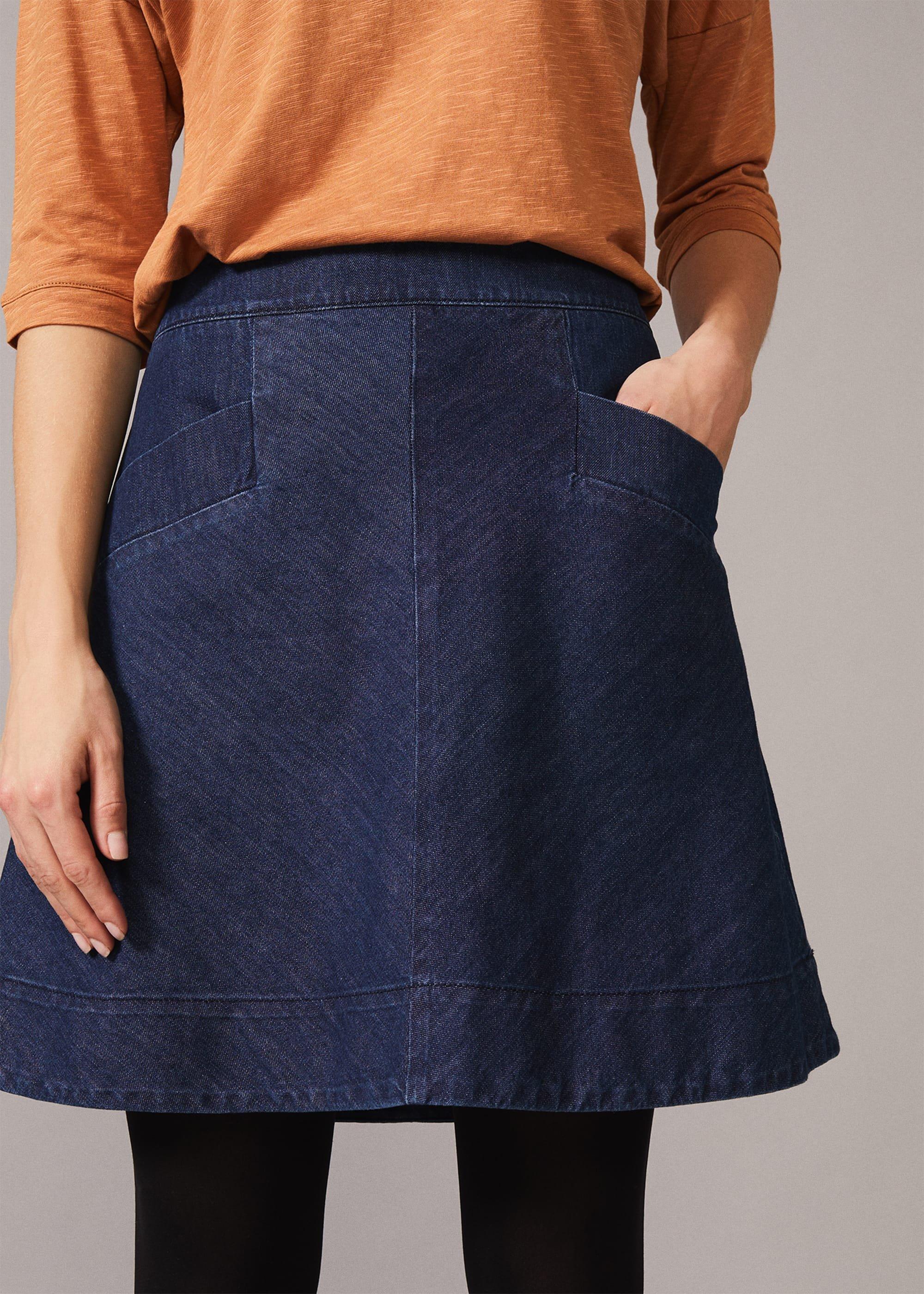 Inkiri A-Line Denim Skirt