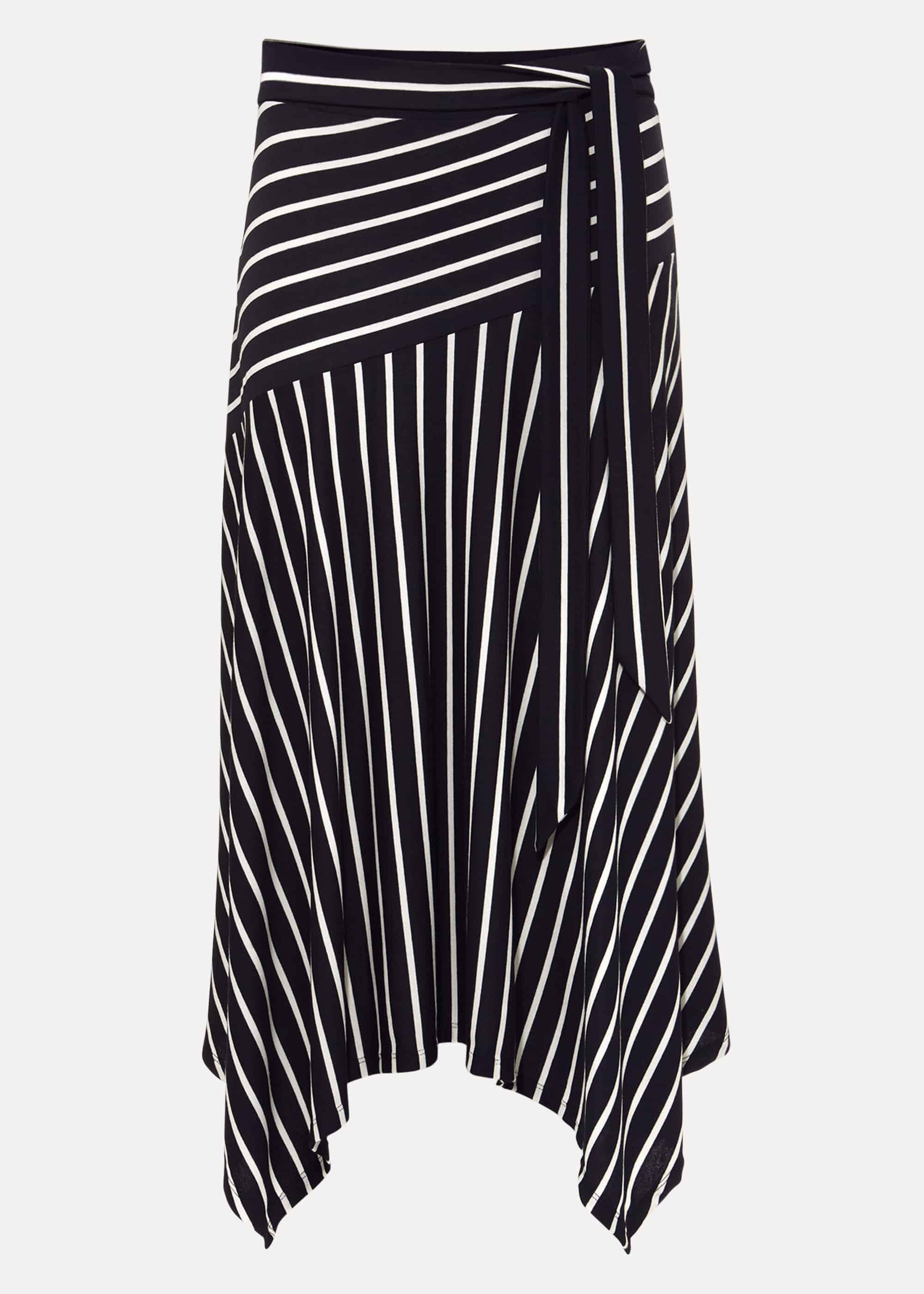 Alesha Asymmetric Stripe Skirt