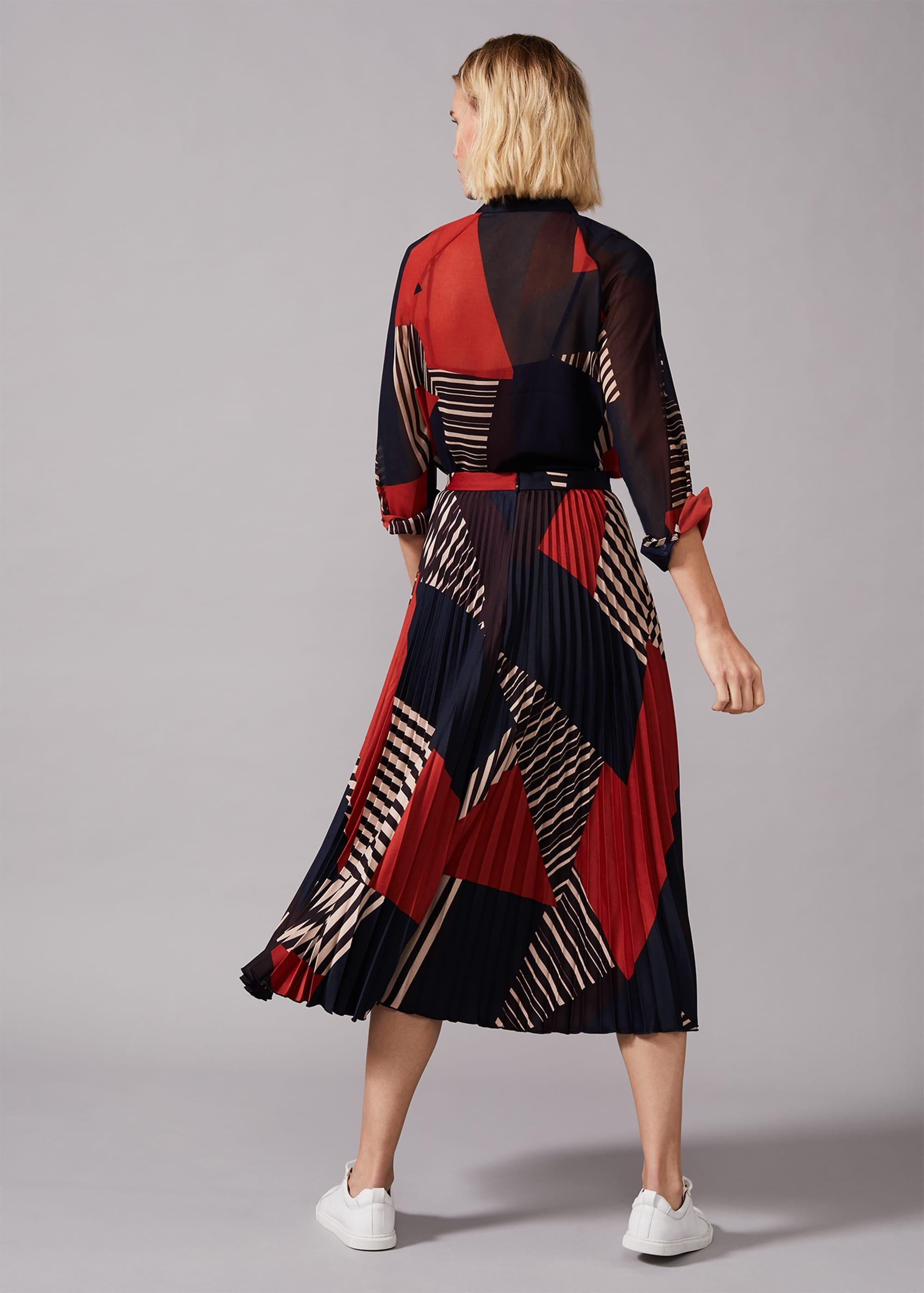 Clarice Print Pleated Skirt