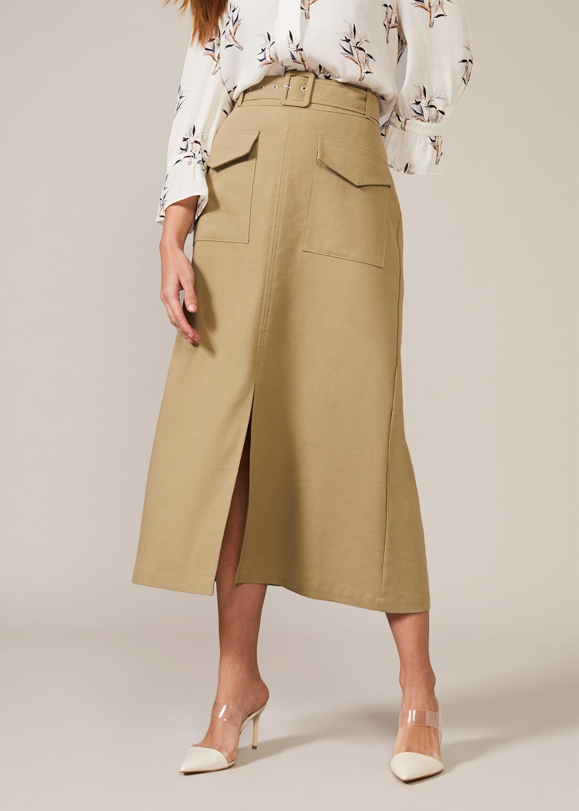 Sarina Linen Pencil Skirt