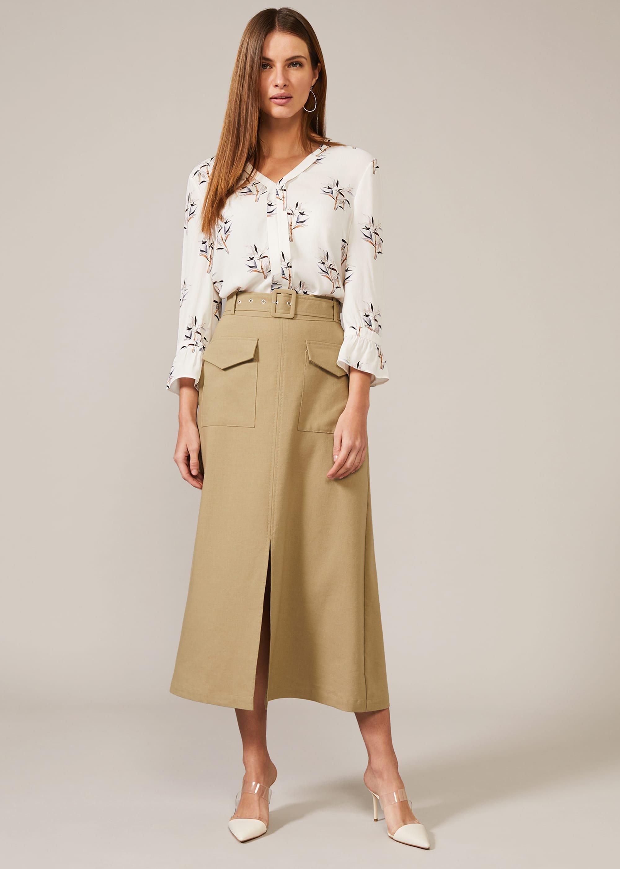 Sarina Linen Pencil Skirt