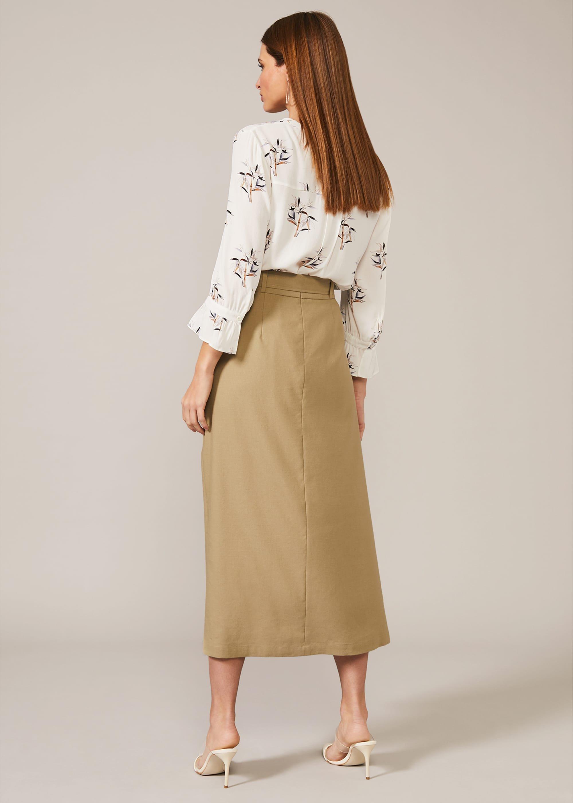 Sarina Linen Pencil Skirt