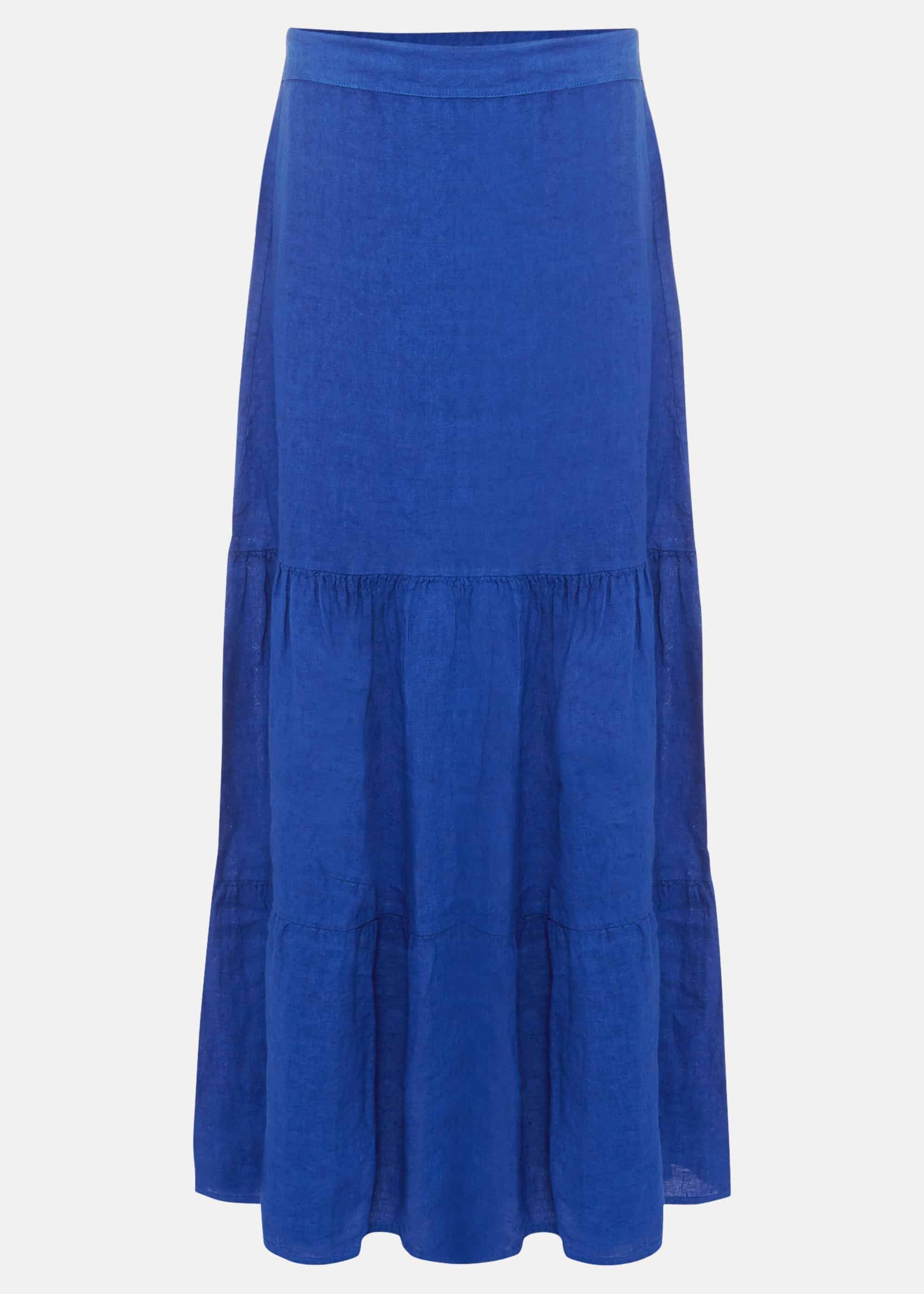 Arvinder Linen Tiered Maxi Skirt