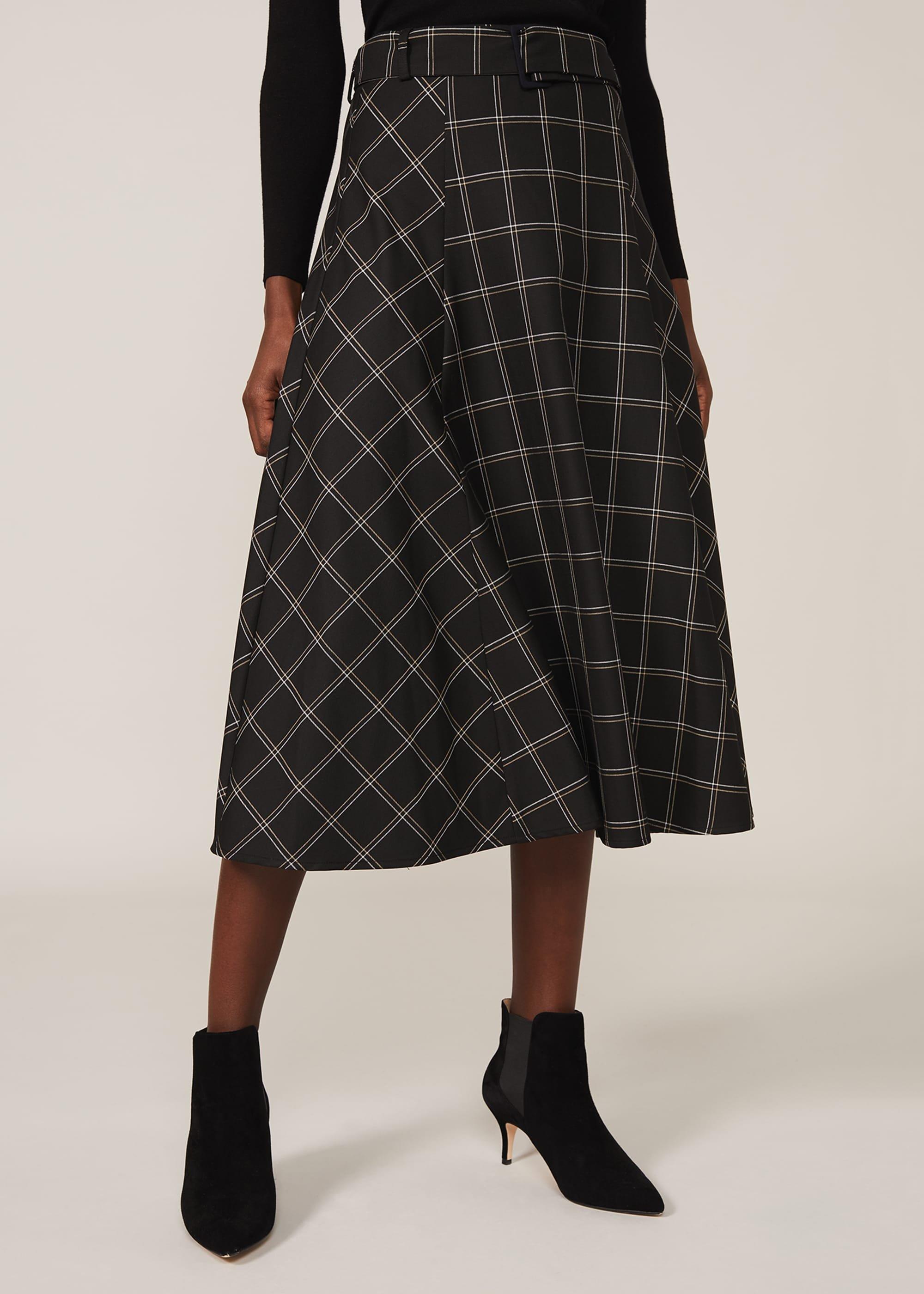 Check A Line Skirt