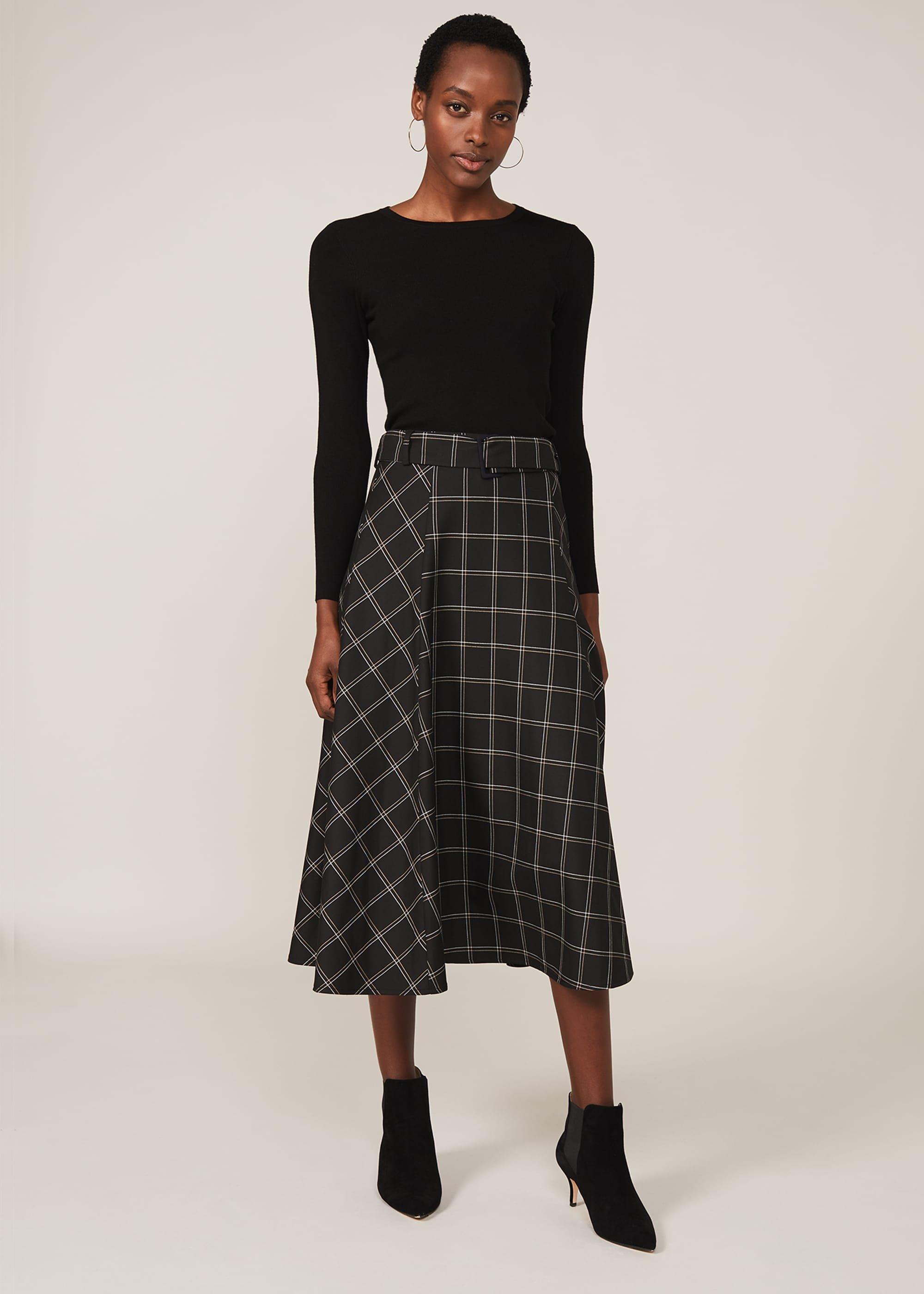 Check A Line Skirt