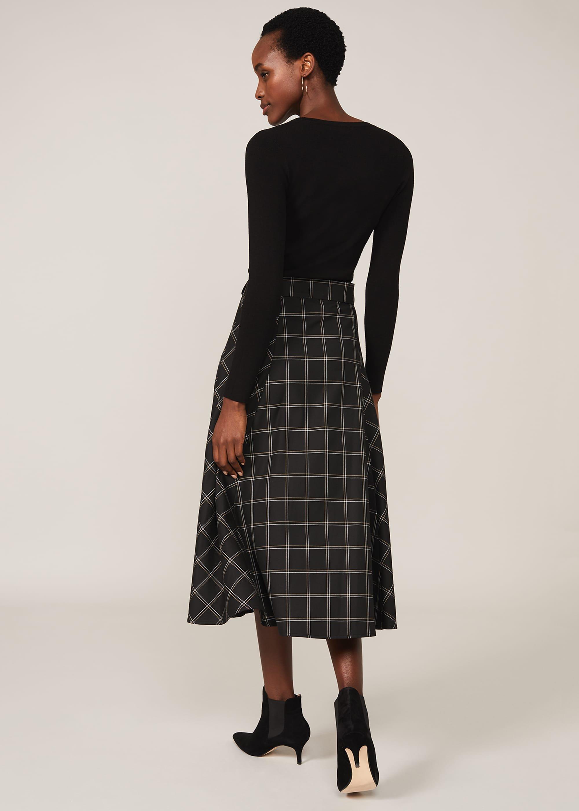 Check A Line Skirt