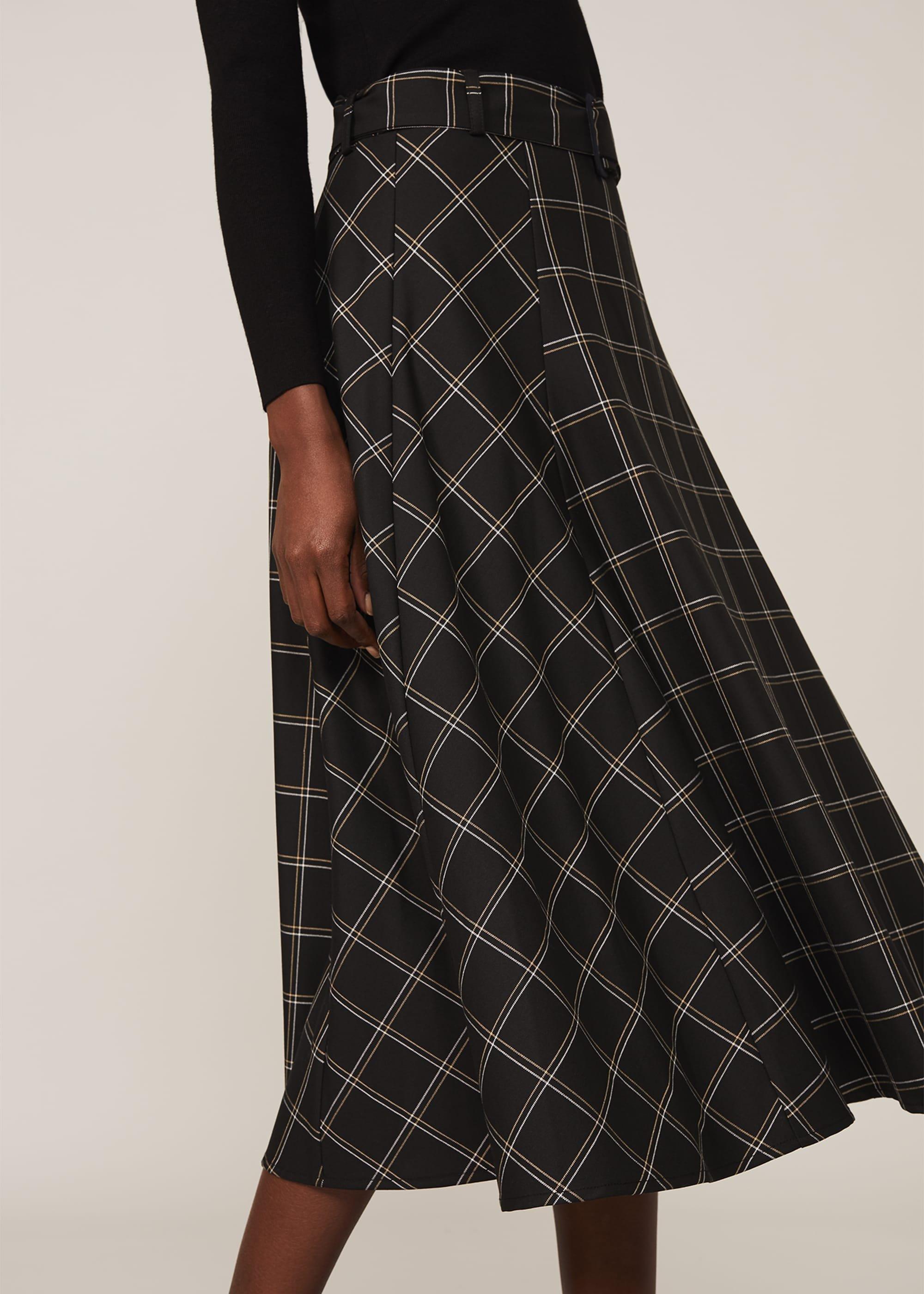 Check A Line Skirt