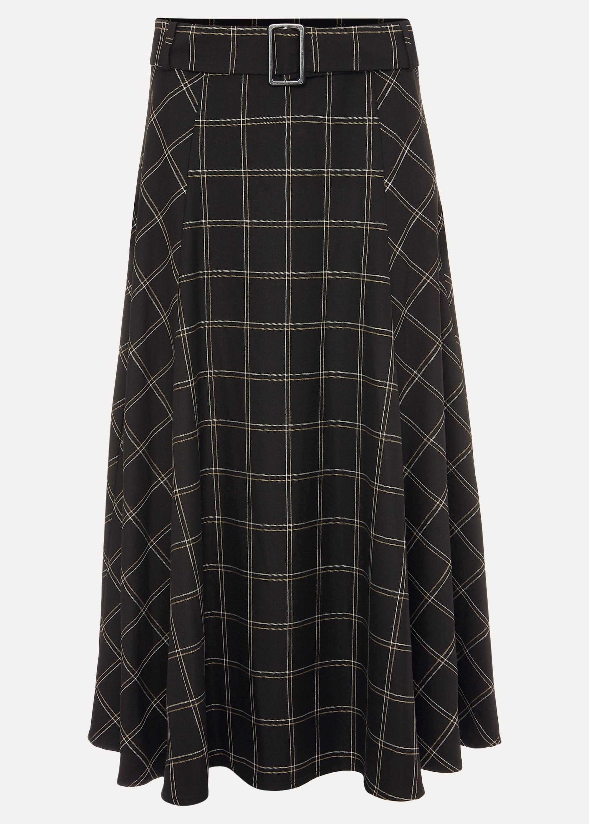 Check A Line Skirt