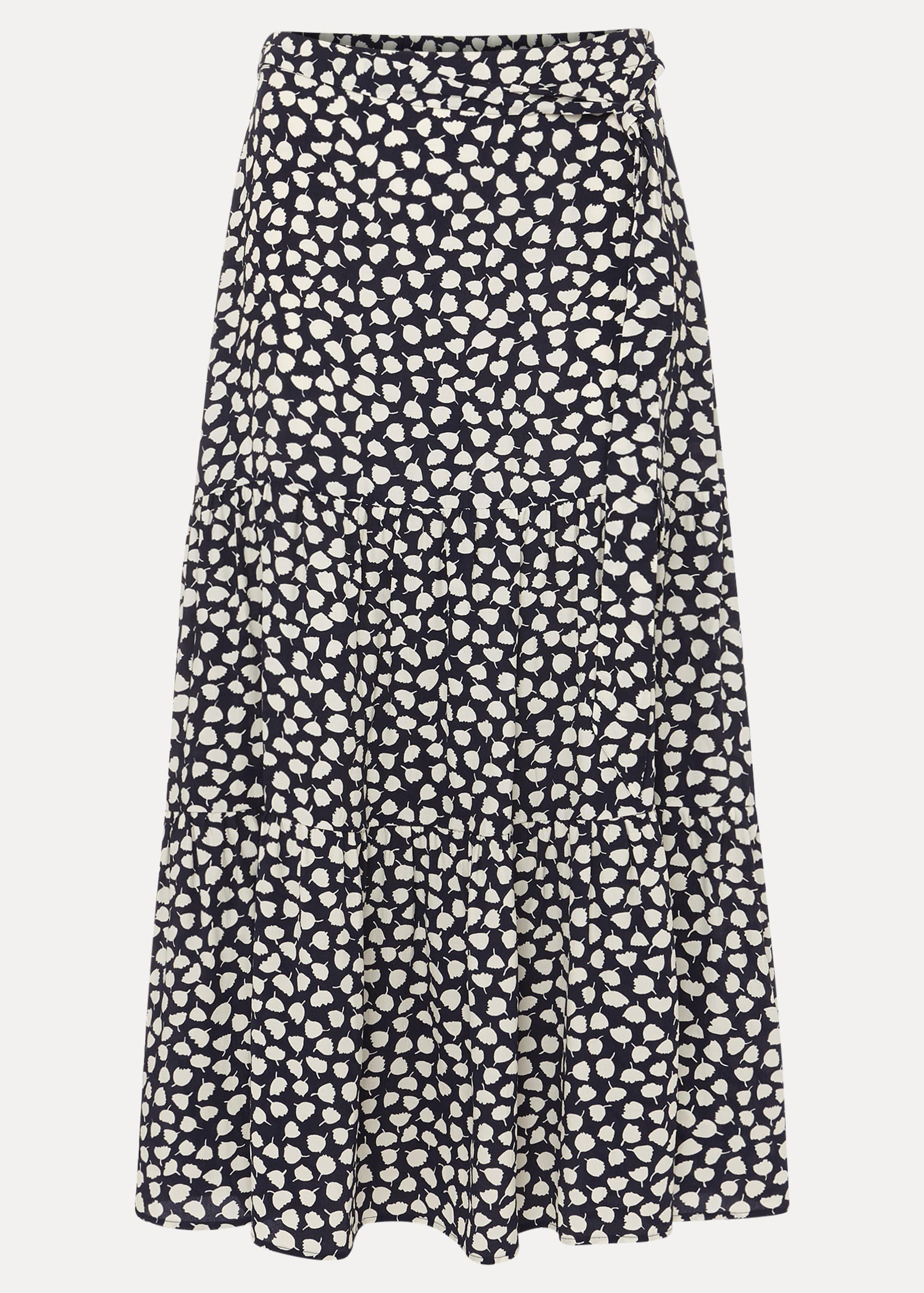 Tana Leaf Print Maxi Skirt