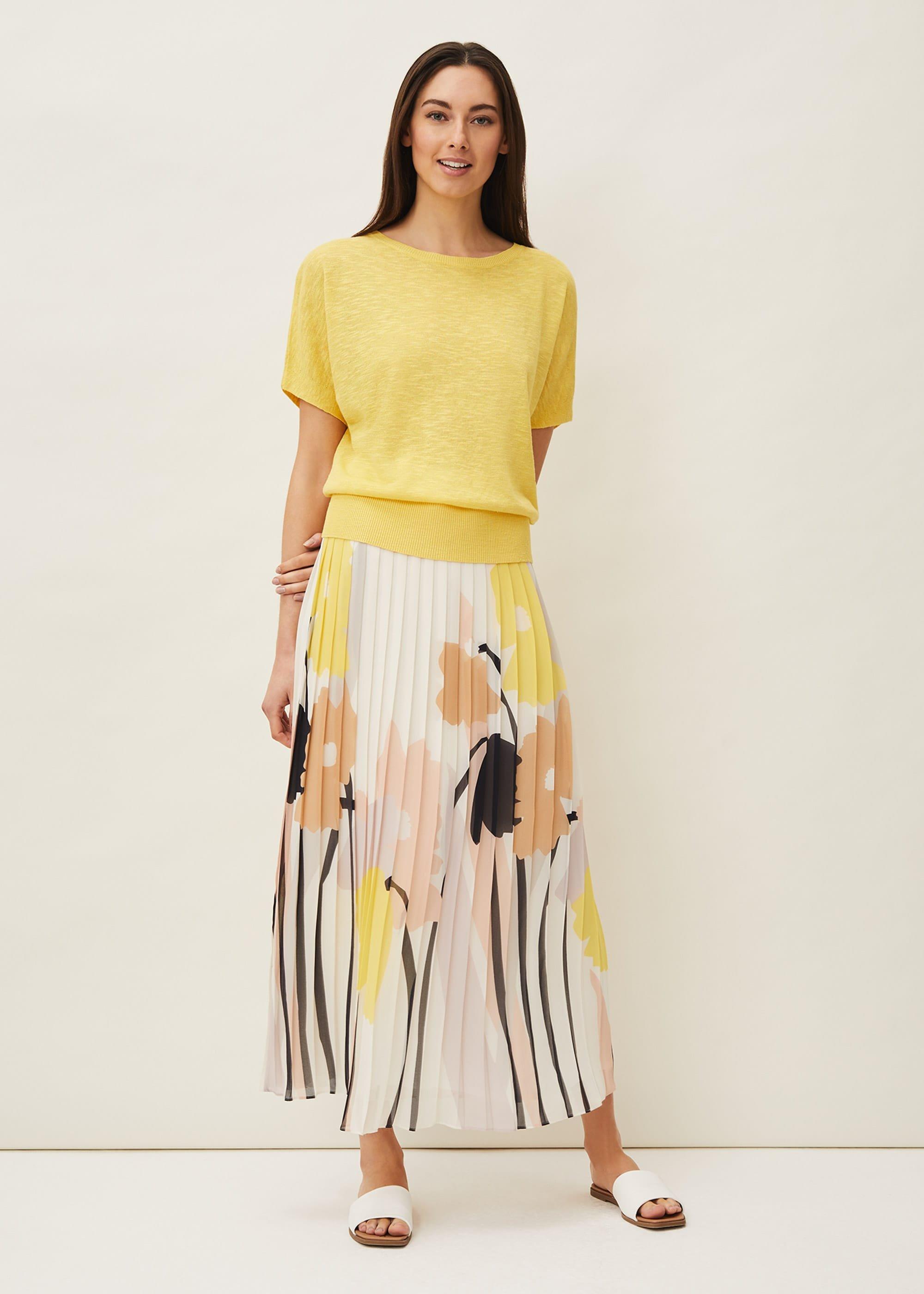 Saskie Floral Pleated Skirt