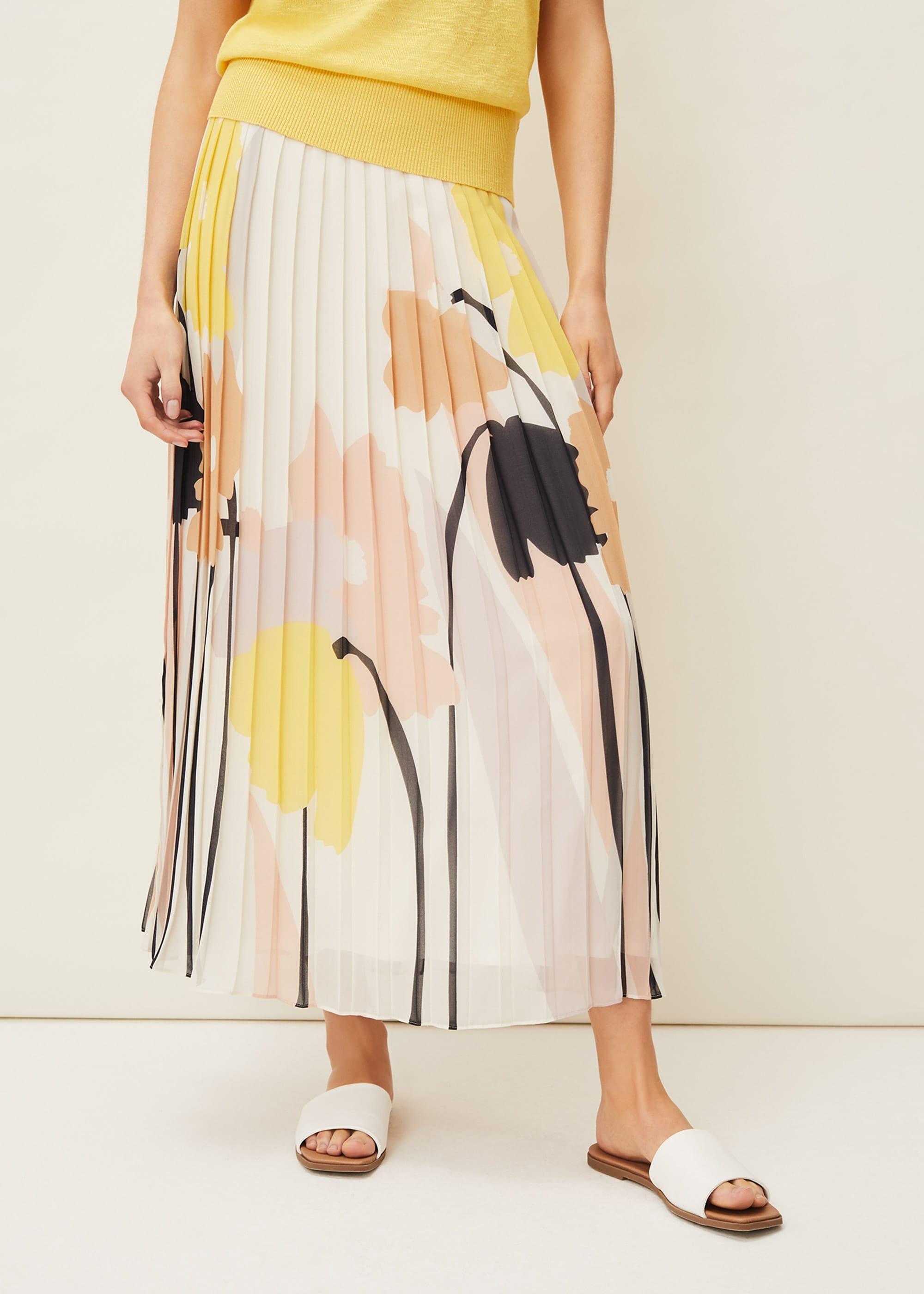 Saskie Floral Pleated Skirt