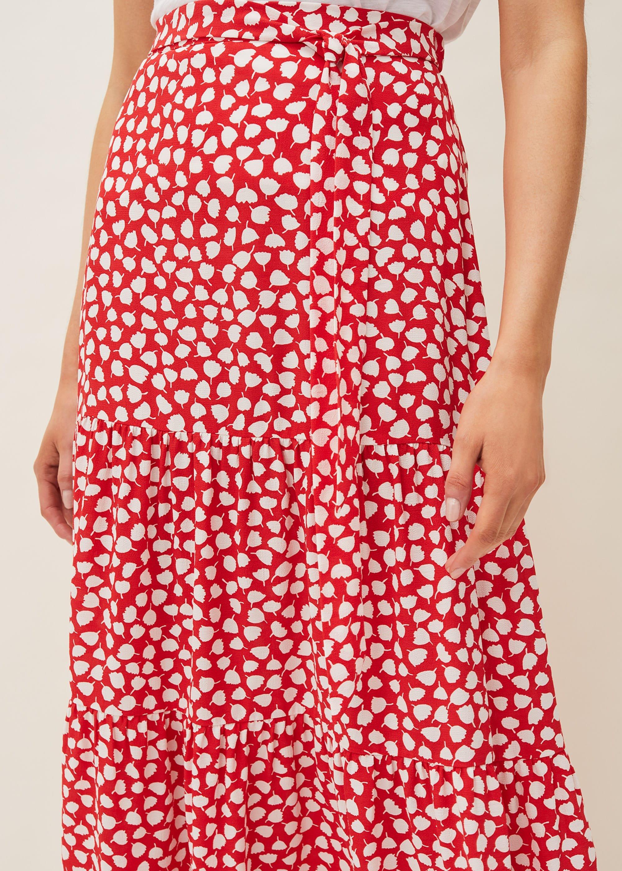Tana Leaf Print Maxi Skirt