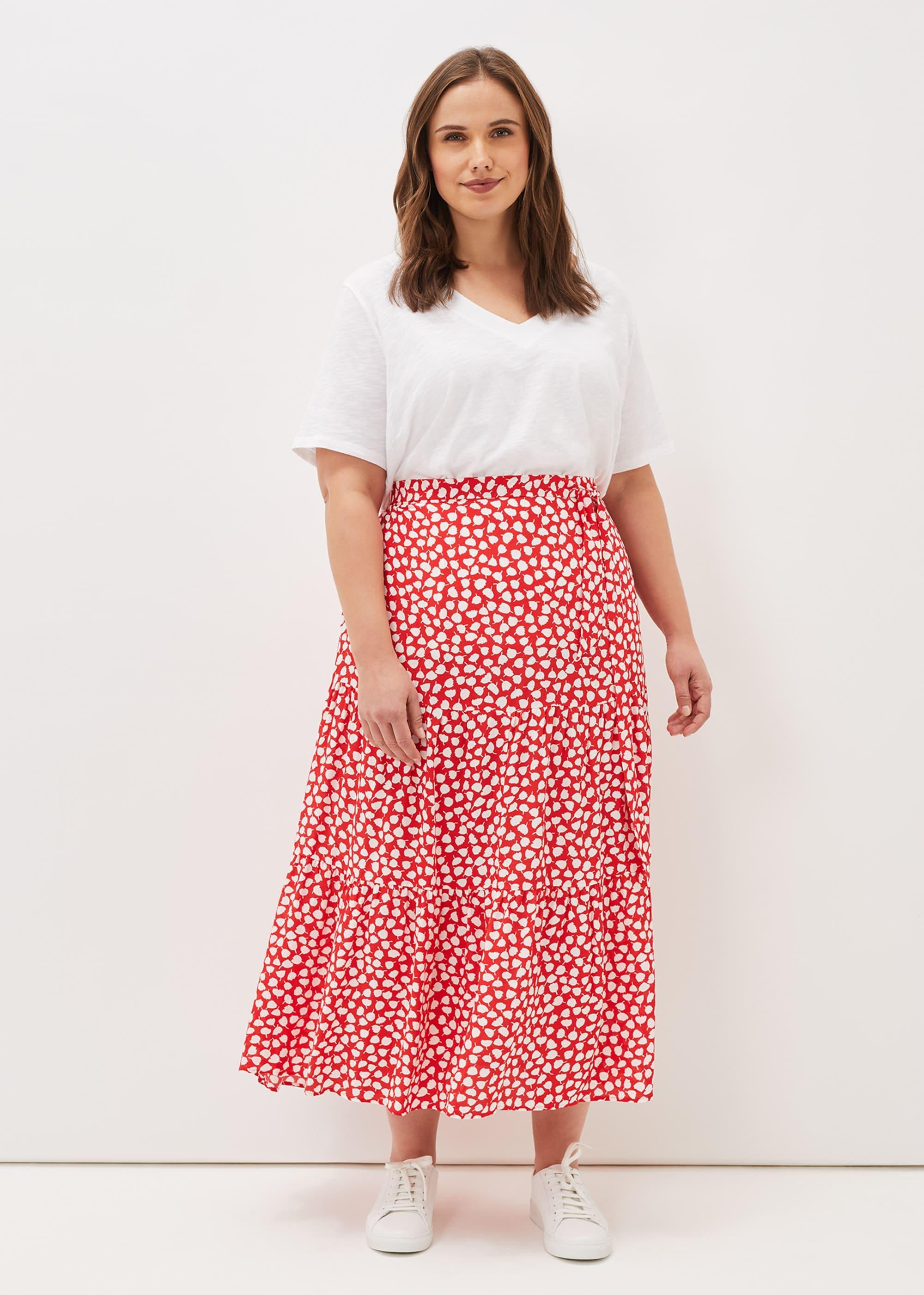Tana Leaf Print Maxi Skirt