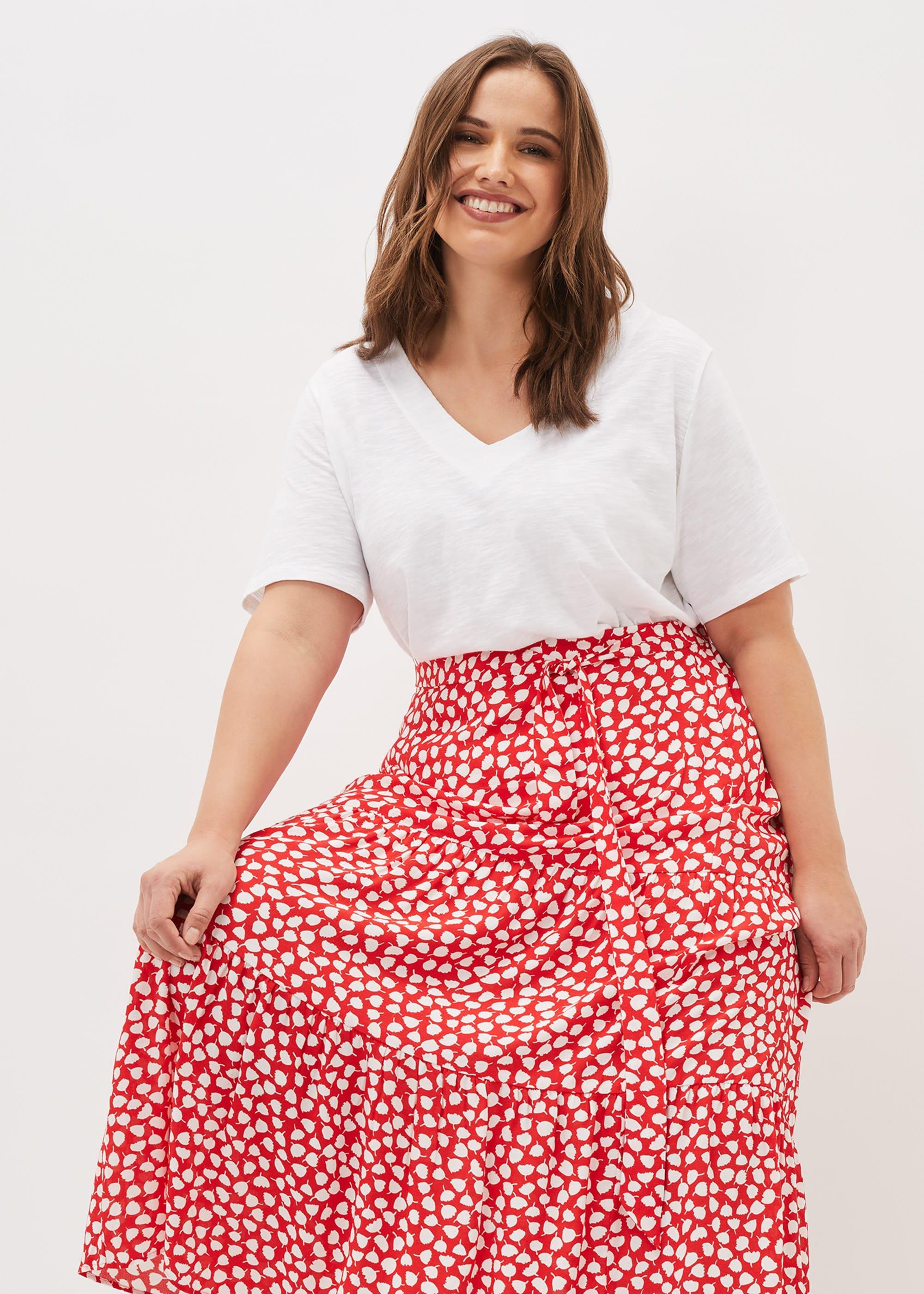 Tana Leaf Print Maxi Skirt
