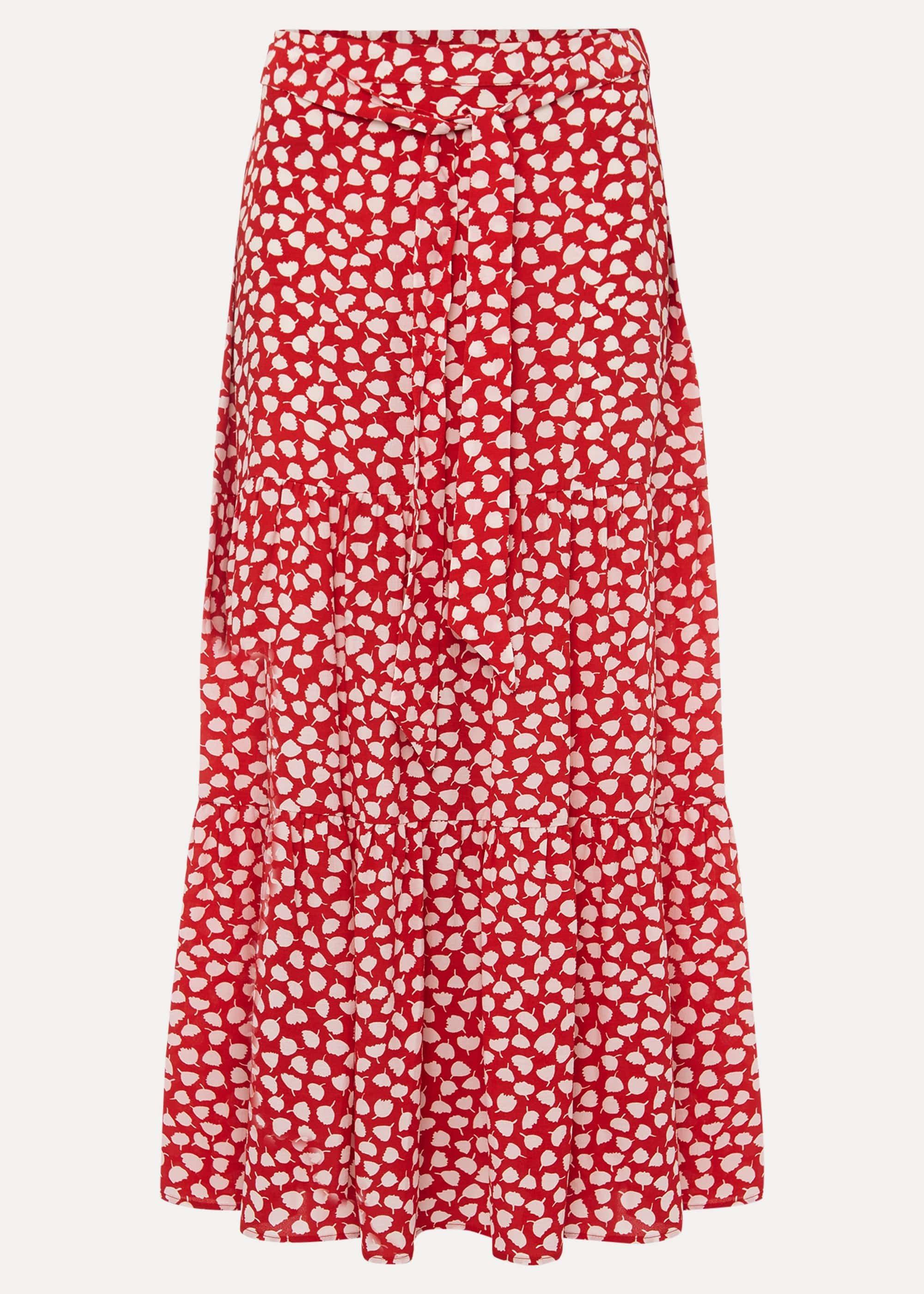 Tana Leaf Print Maxi Skirt