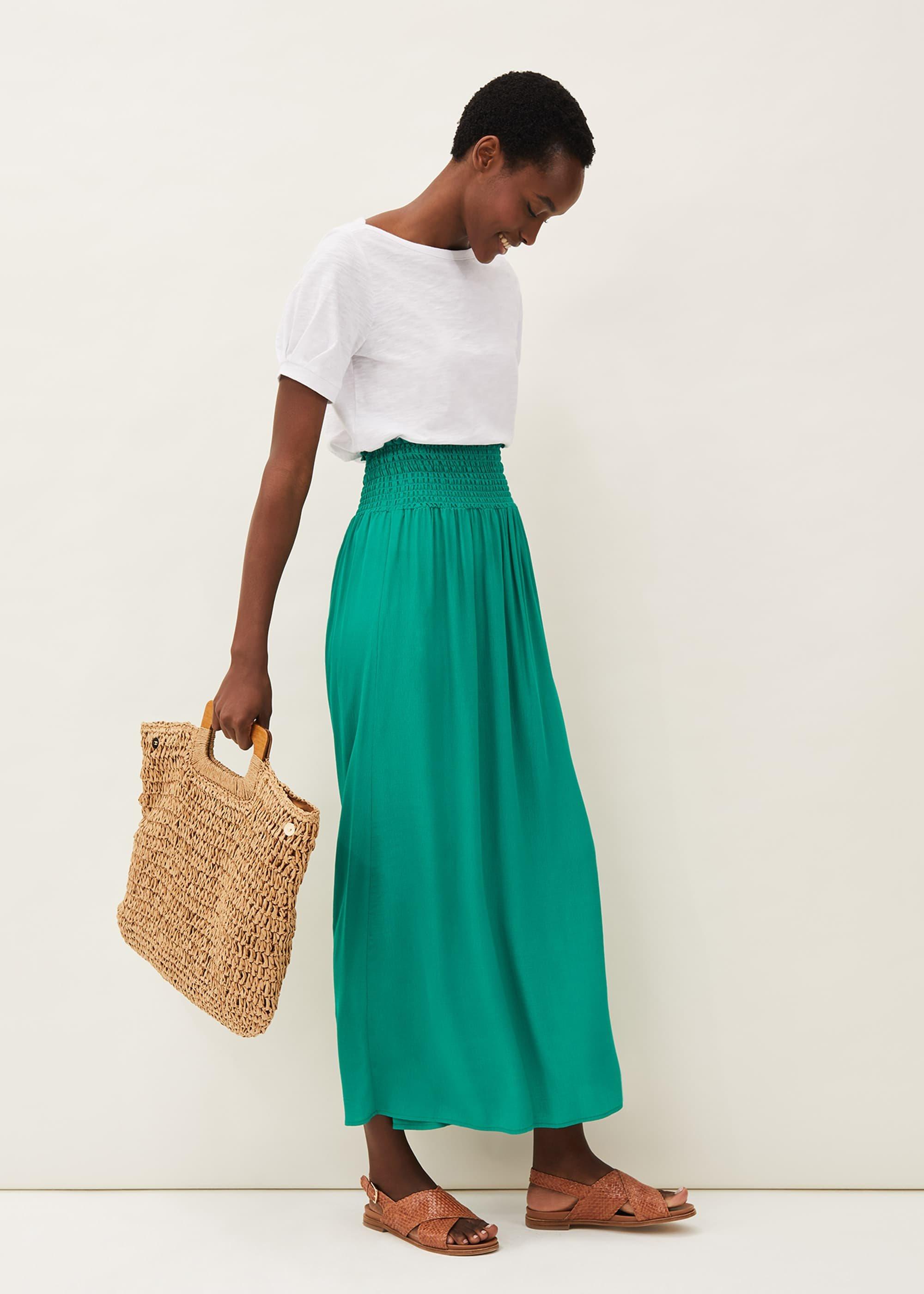 Grace Shirred Maxi Skirt
