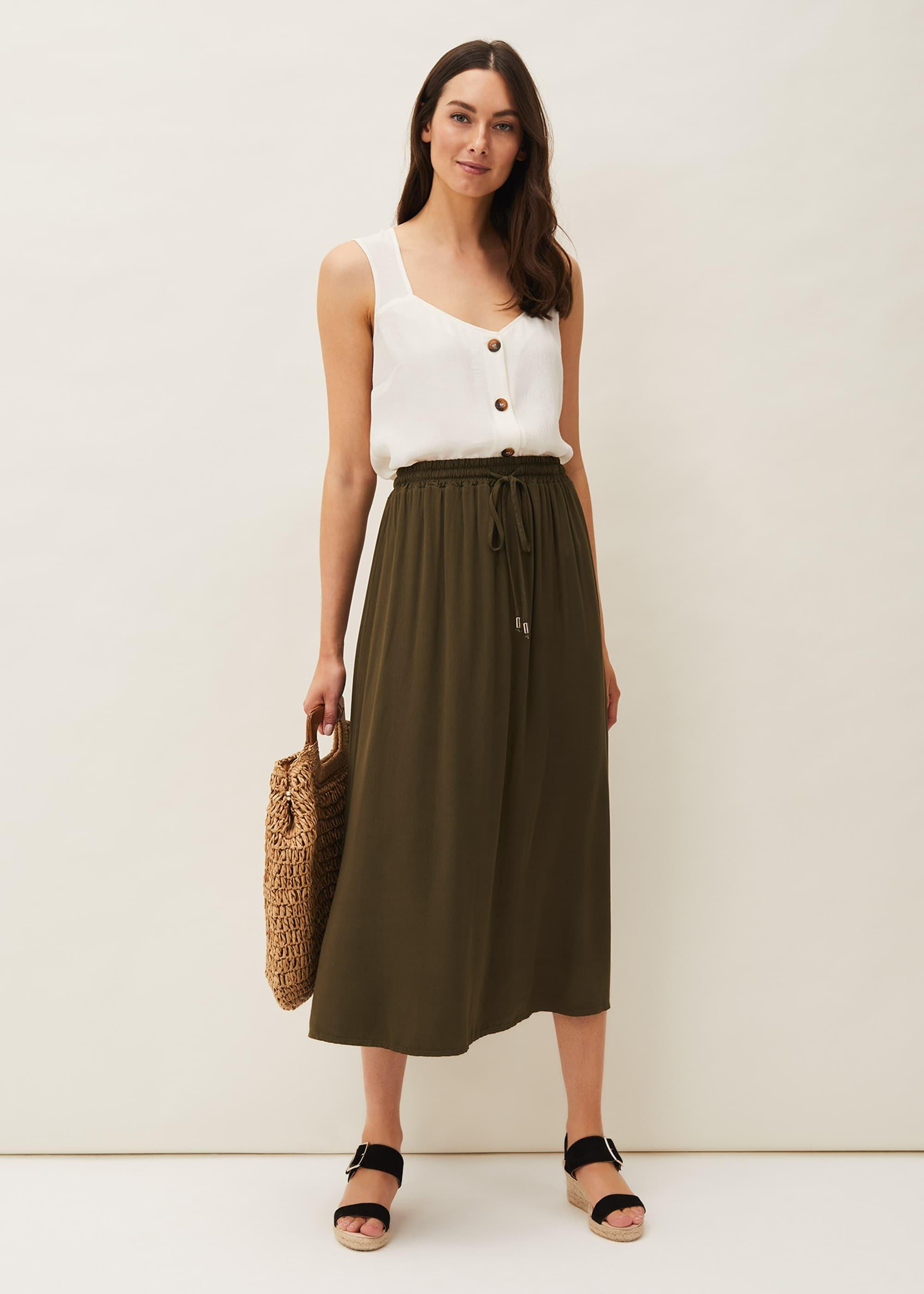 Kyra Drawstring Maxi Skirt