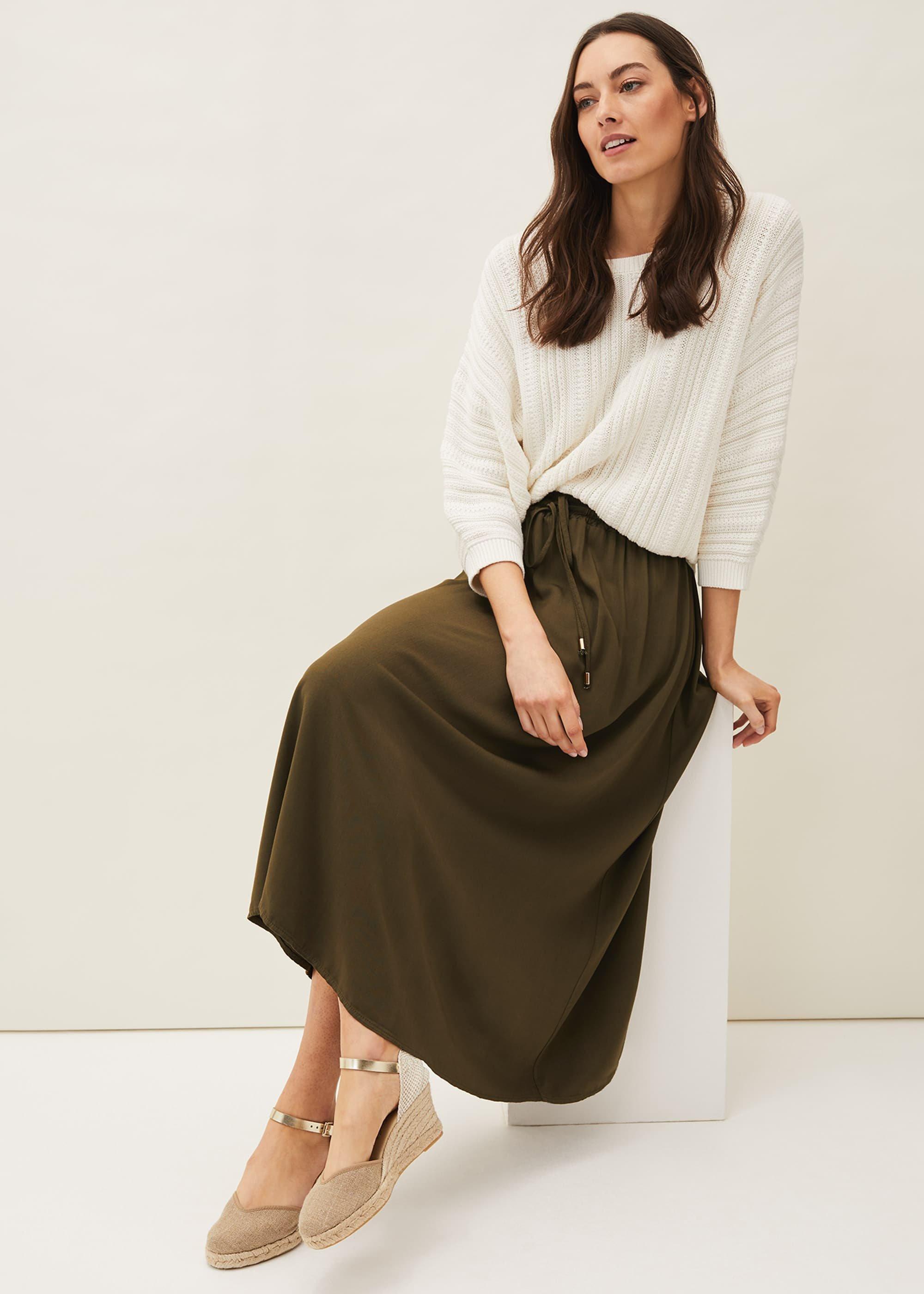 Kyra Drawstring Maxi Skirt