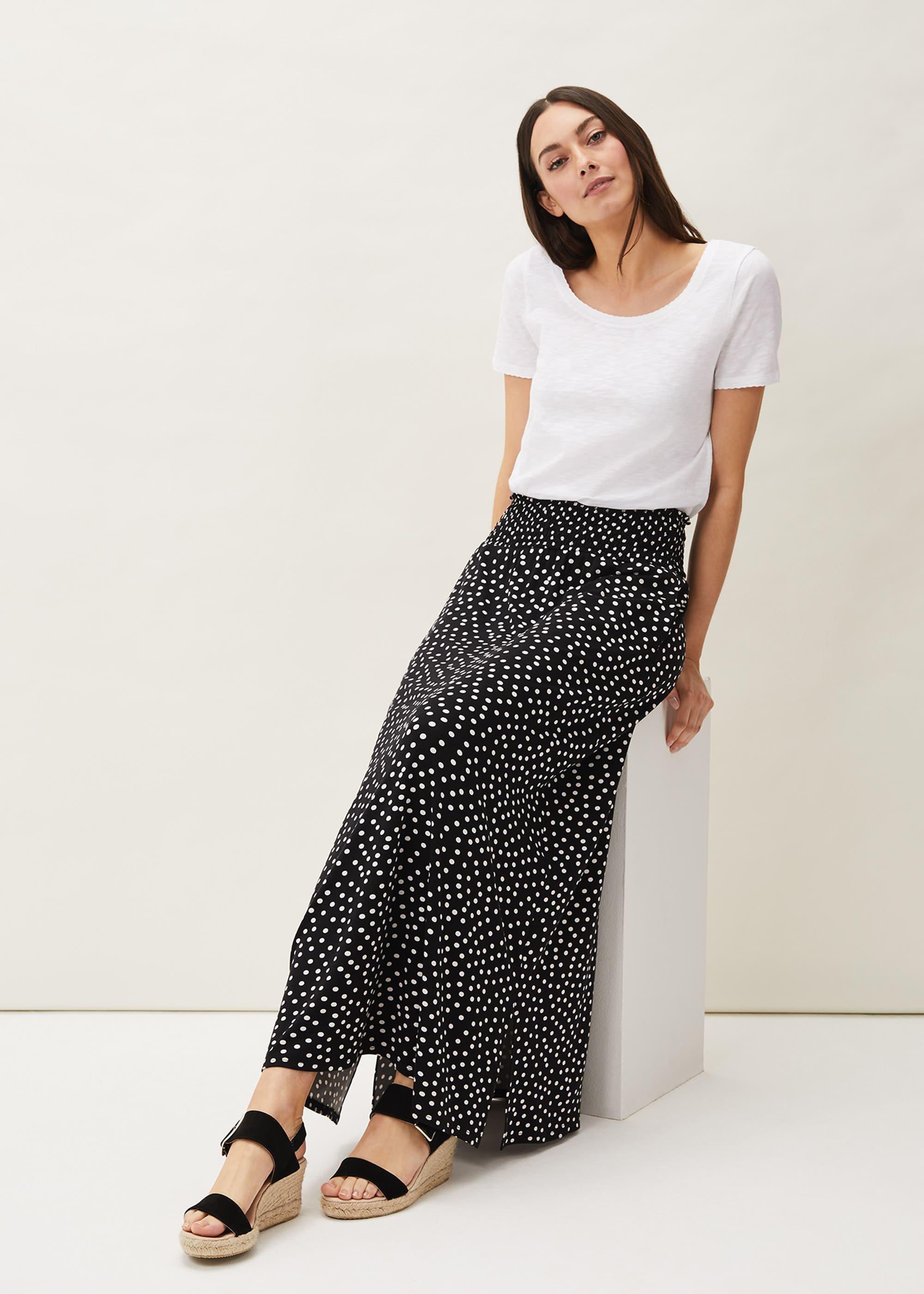 Connie Spot Print Maxi Skirt