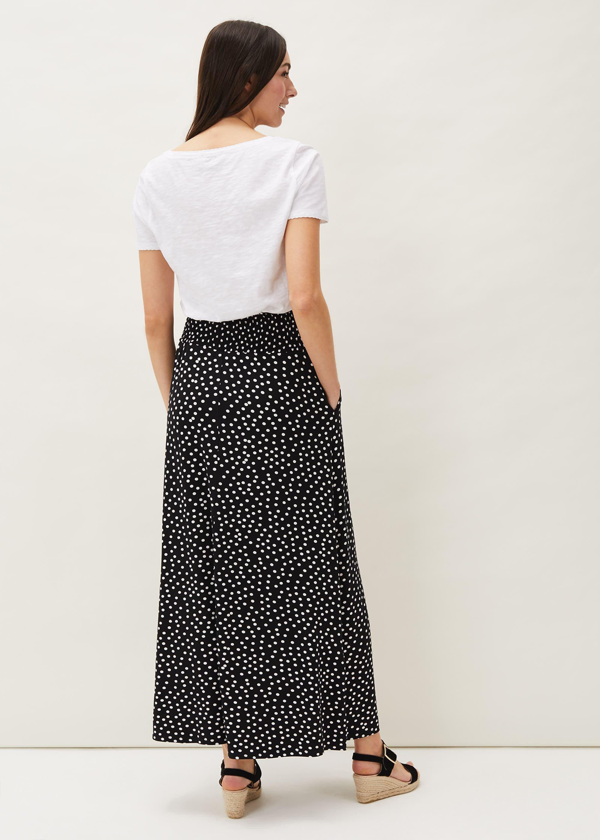 Connie Spot Print Maxi Skirt