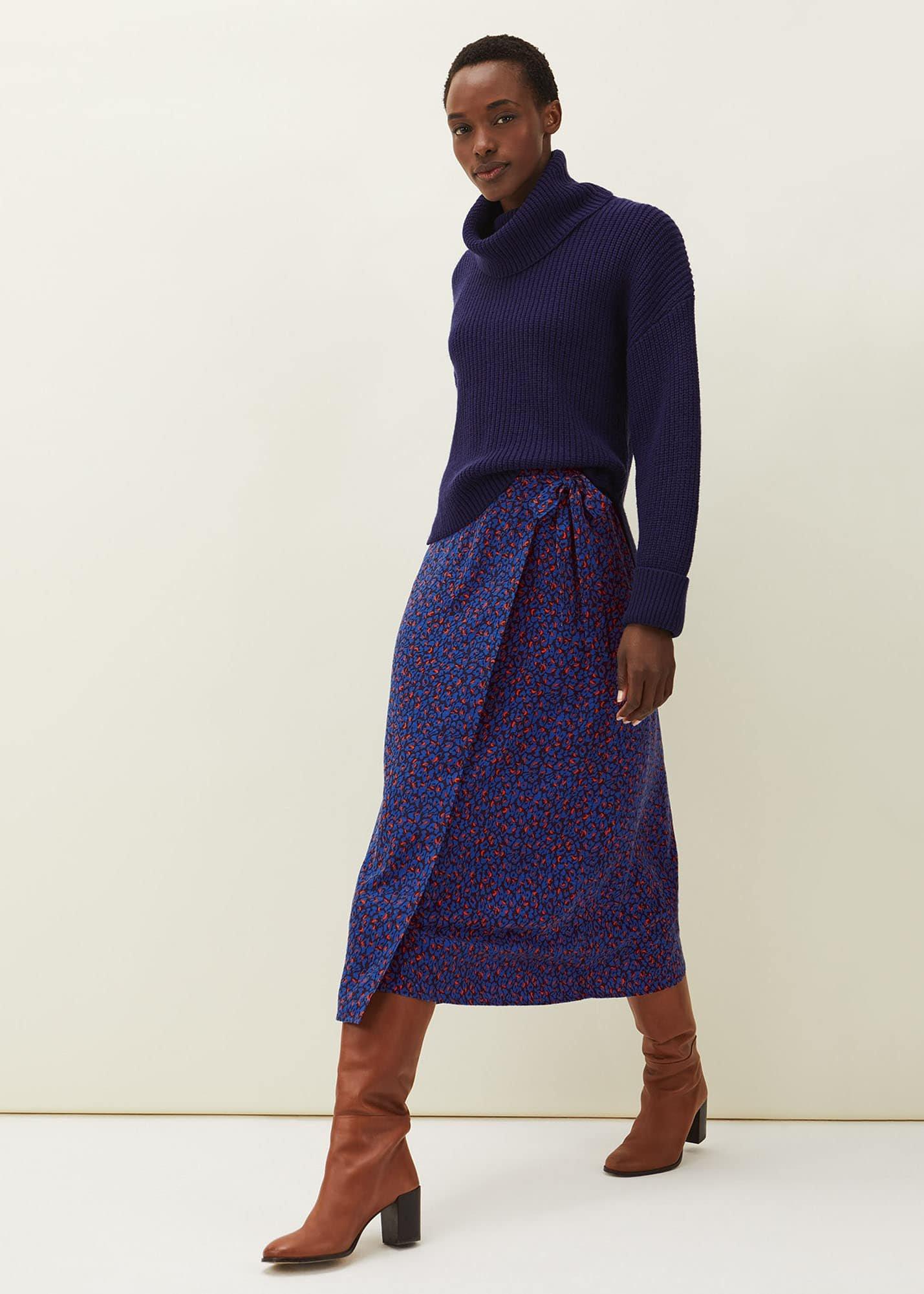 Lou Lou Animal Print Wrap Skirt