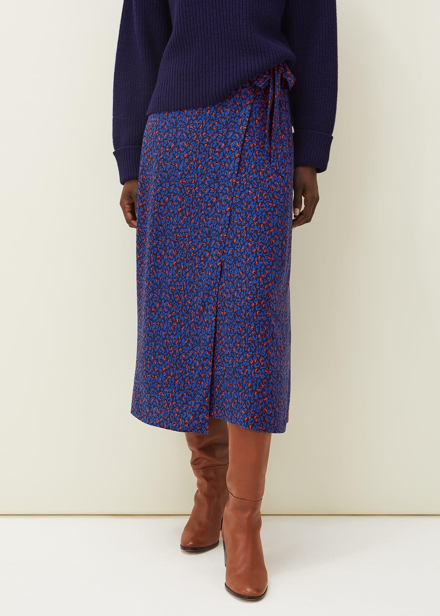 Lou Lou Animal Print Wrap Skirt