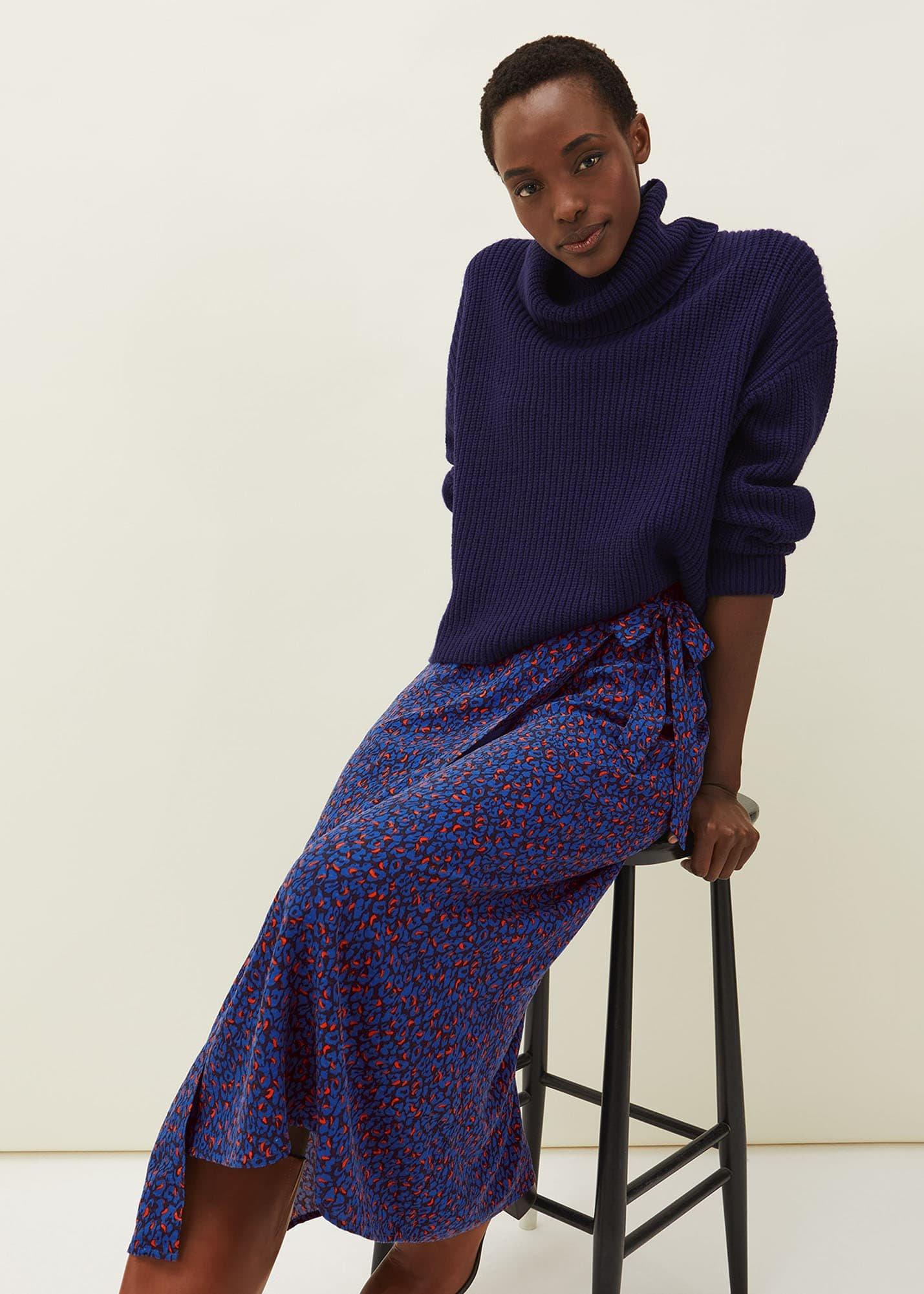 Lou Lou Animal Print Wrap Skirt