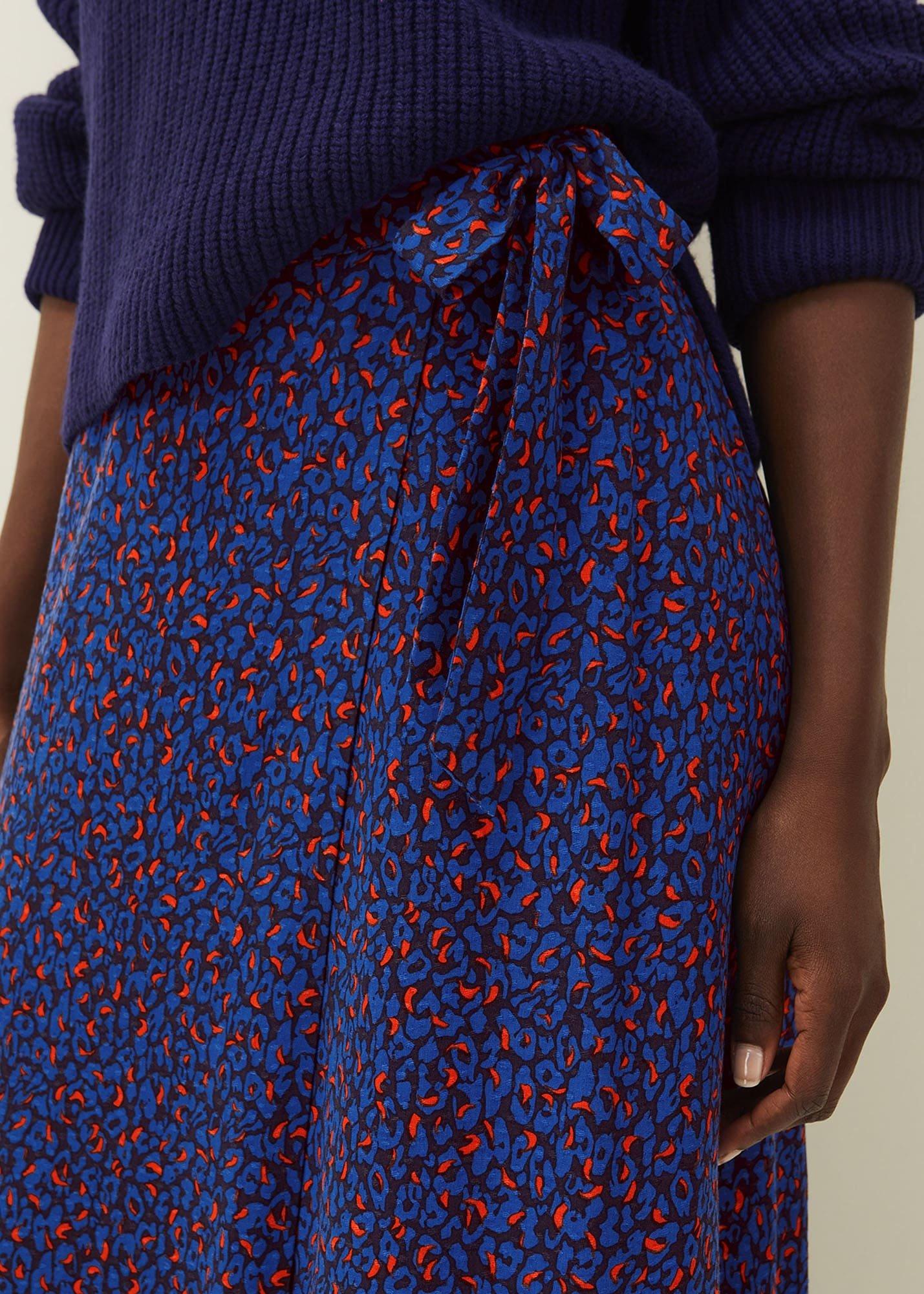 Lou Lou Animal Print Wrap Skirt