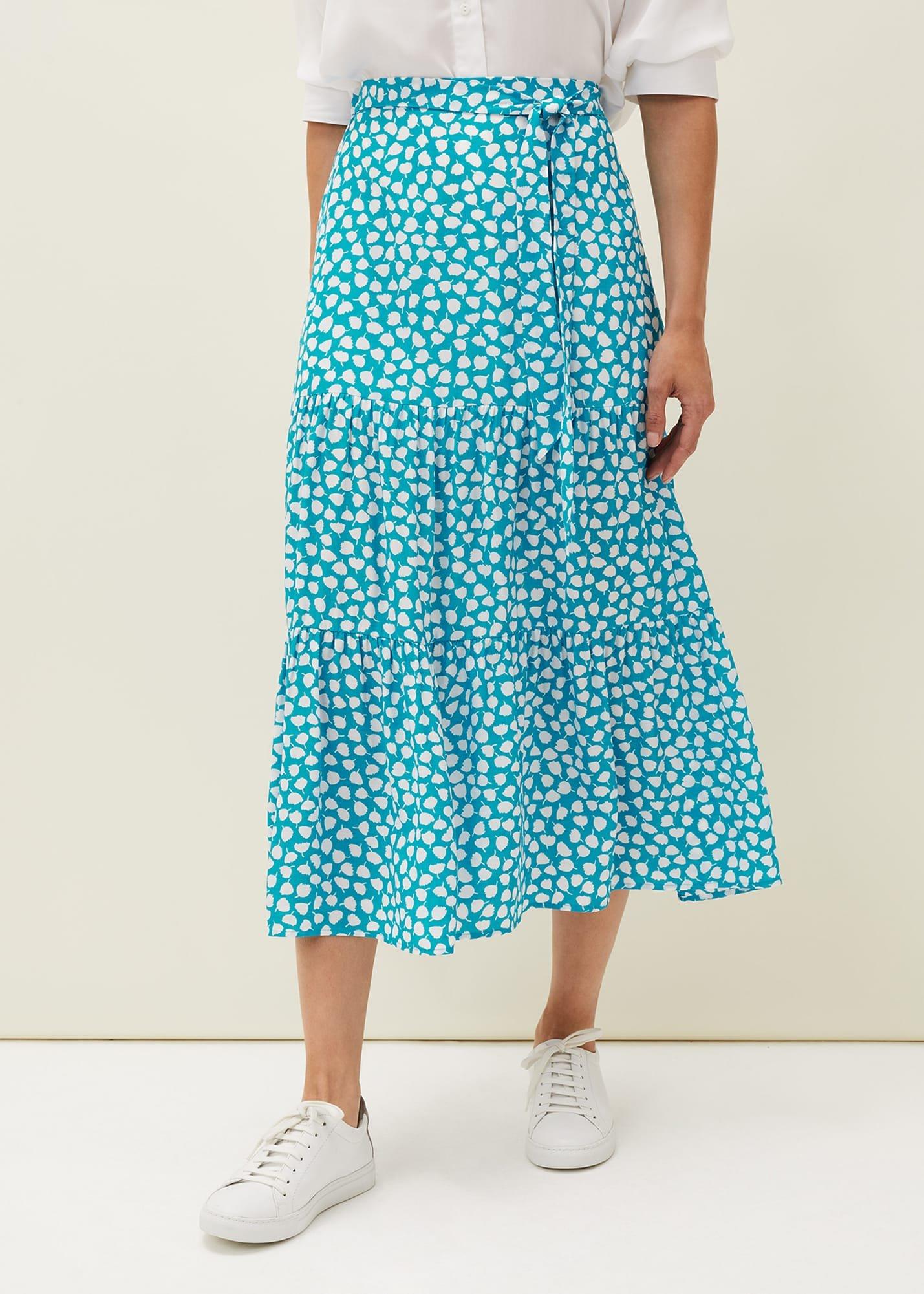 Tana Leaf Print Skirt