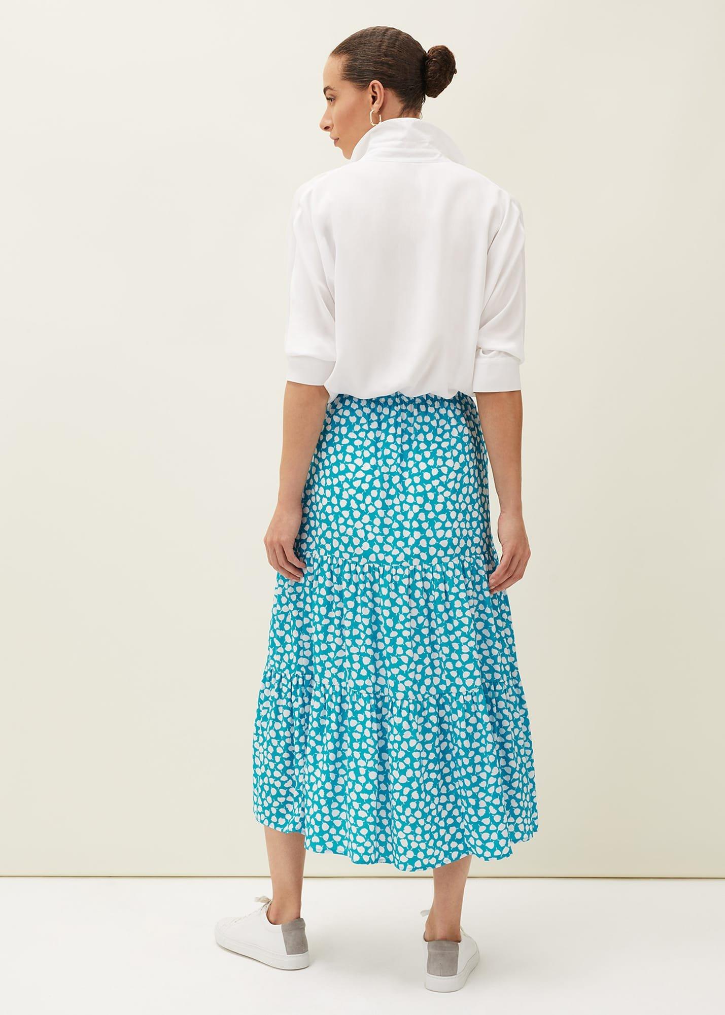 Tana Leaf Print Skirt