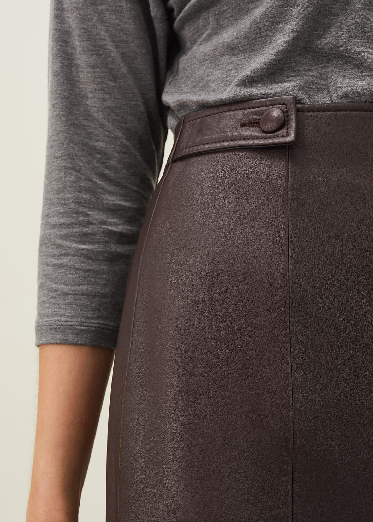 Nadine Leather A-Line Skirt