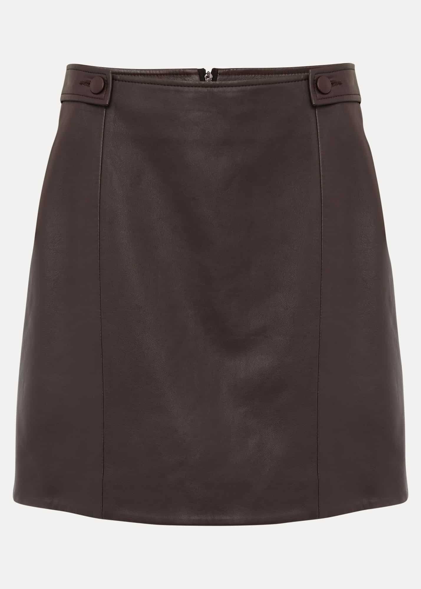 Nadine Leather A-Line Skirt