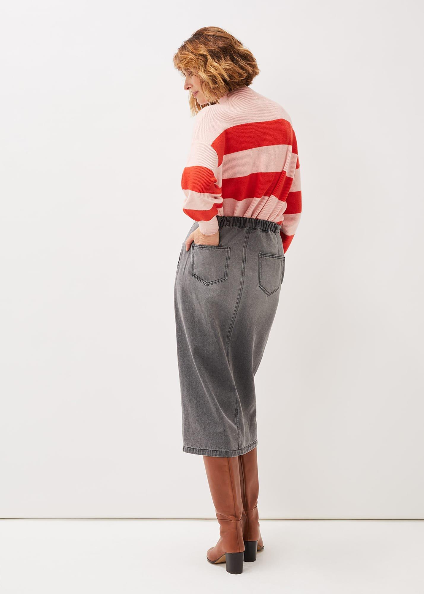 Aubrey Denim Midi Skirt