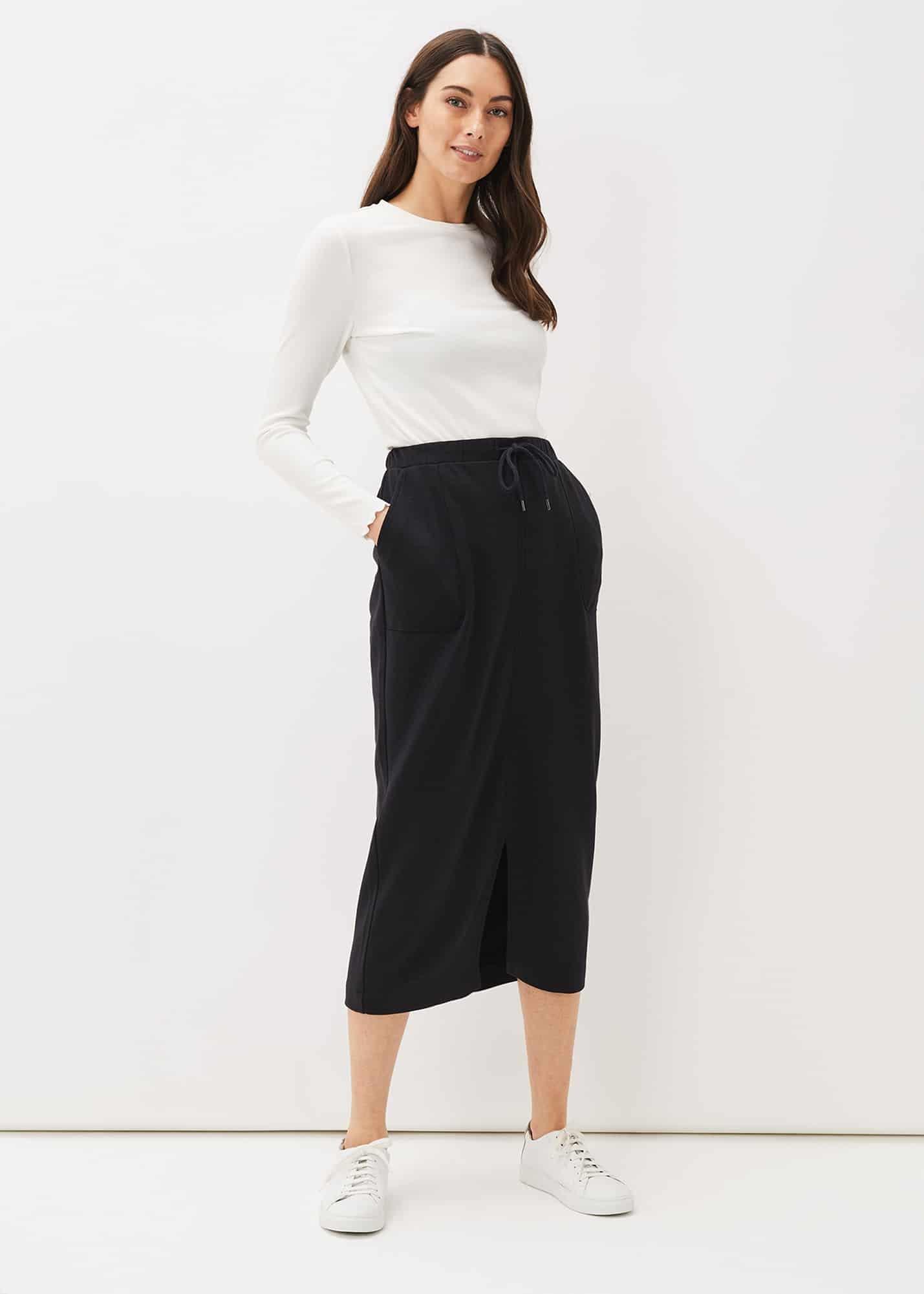 Cassie Jersey Midi Skirt