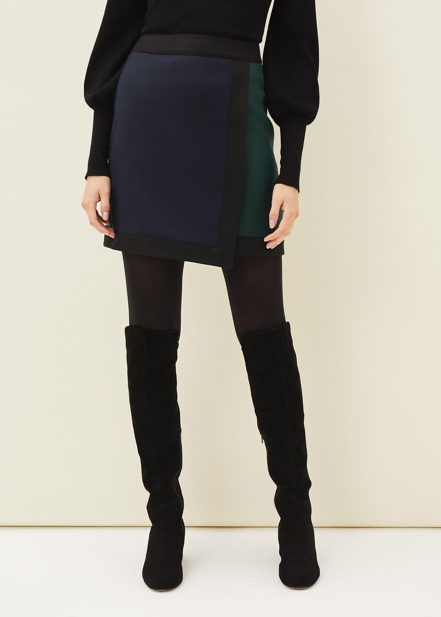 Natalie Colourblock Knitted Mini Skirt