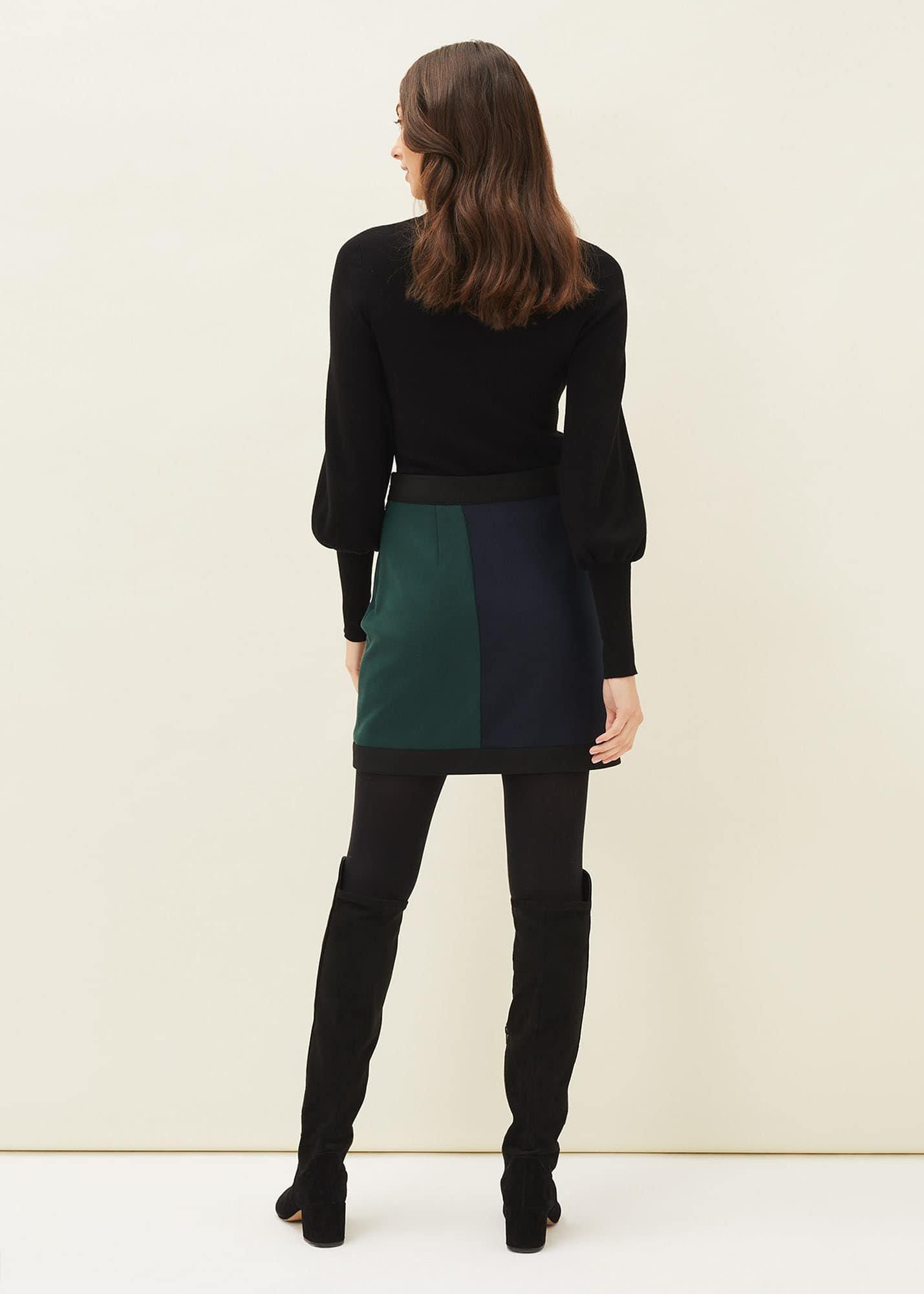 Natalie Colourblock Knitted Mini Skirt
