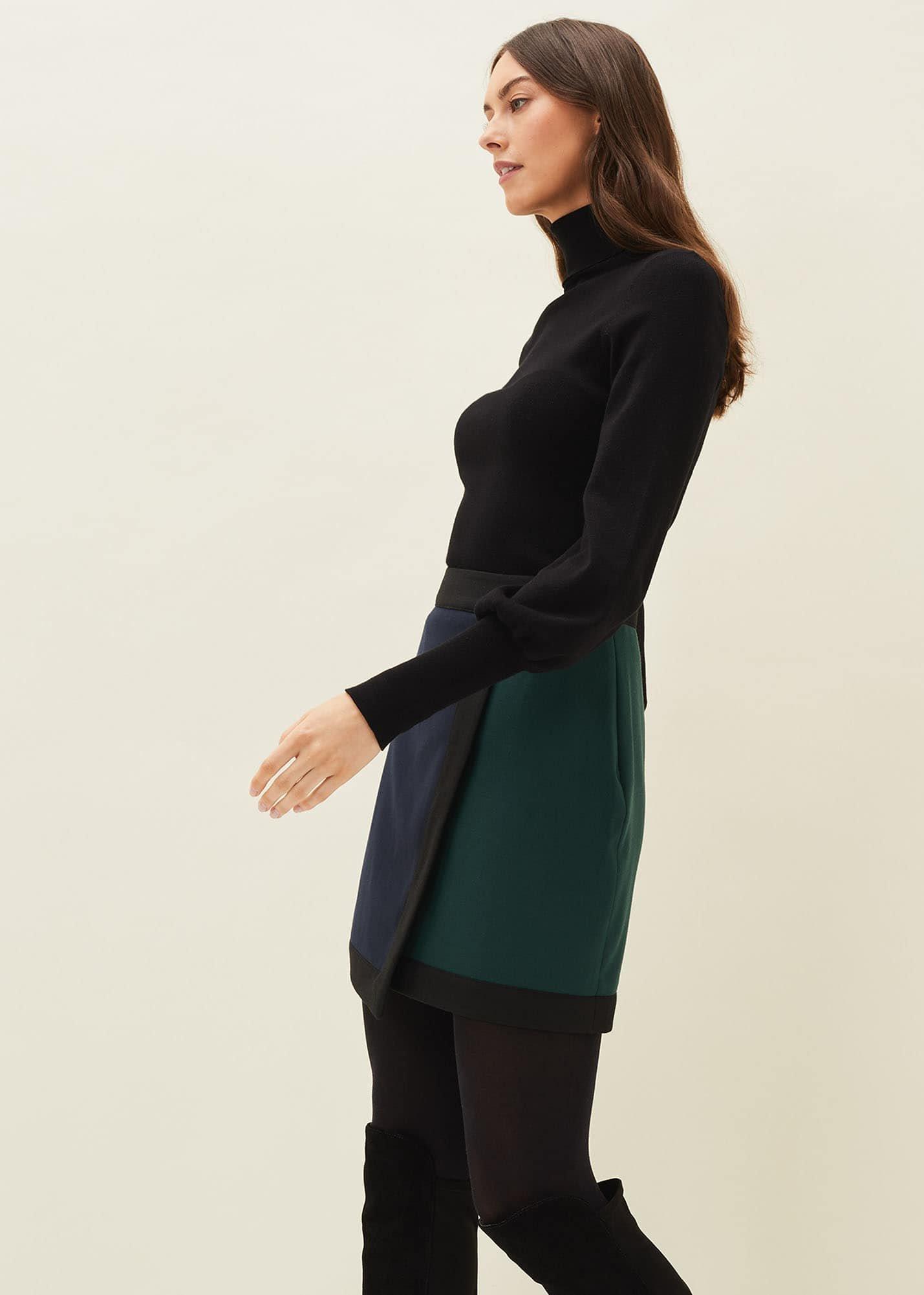 Natalie Colourblock Knitted Mini Skirt